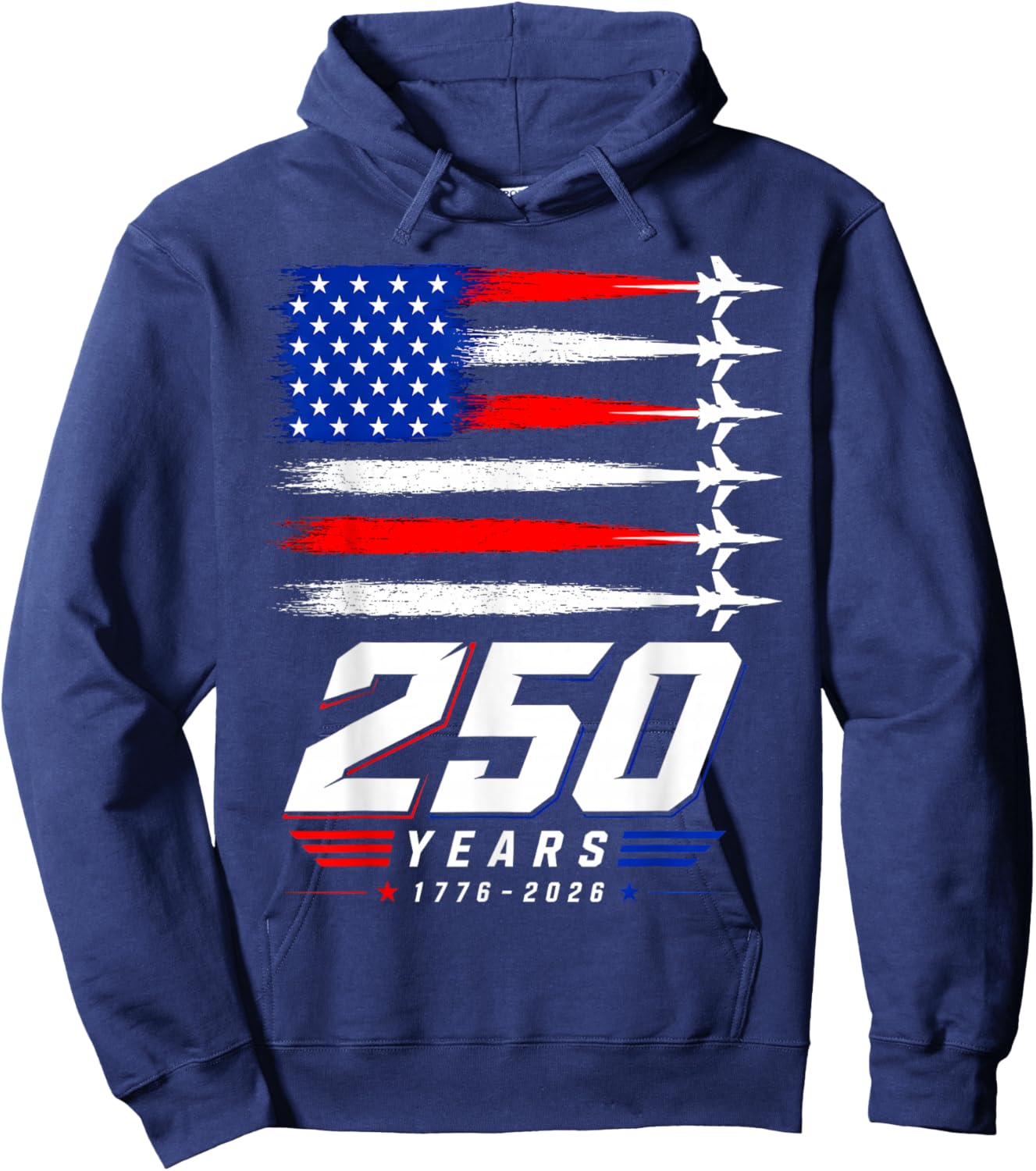 250 Years American Anniversary USA Patriotic 4th July Hoodie - Hoodie | Navy