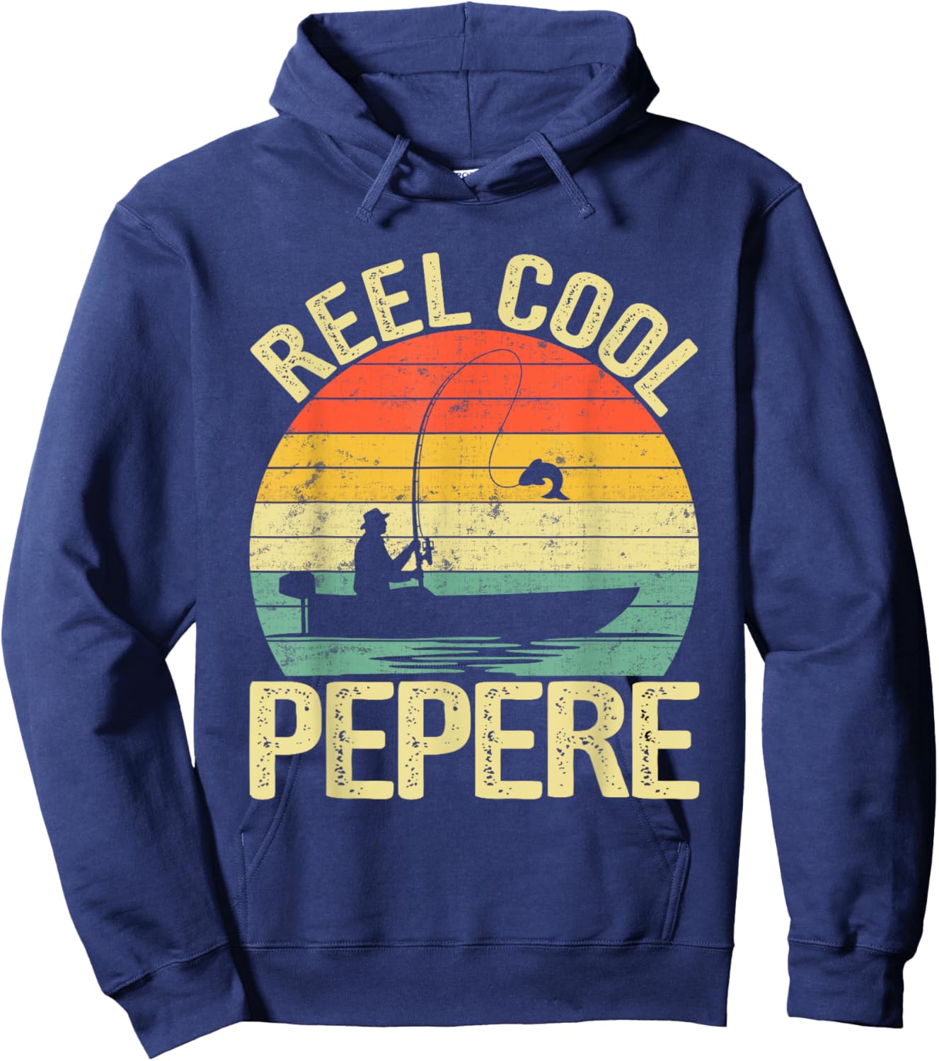 Reel Cool Pepere Fishing Gifts For Father's Day Fisherman Hoodie - Hoodie | Navy