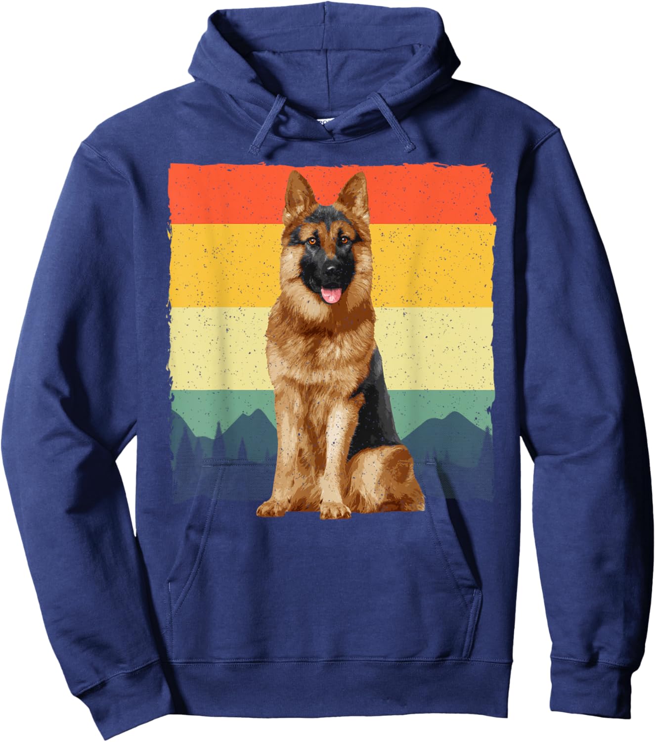 Cool German Shepherd Art Women German Shepherd Lover Hoodie - Hoodie | Navy