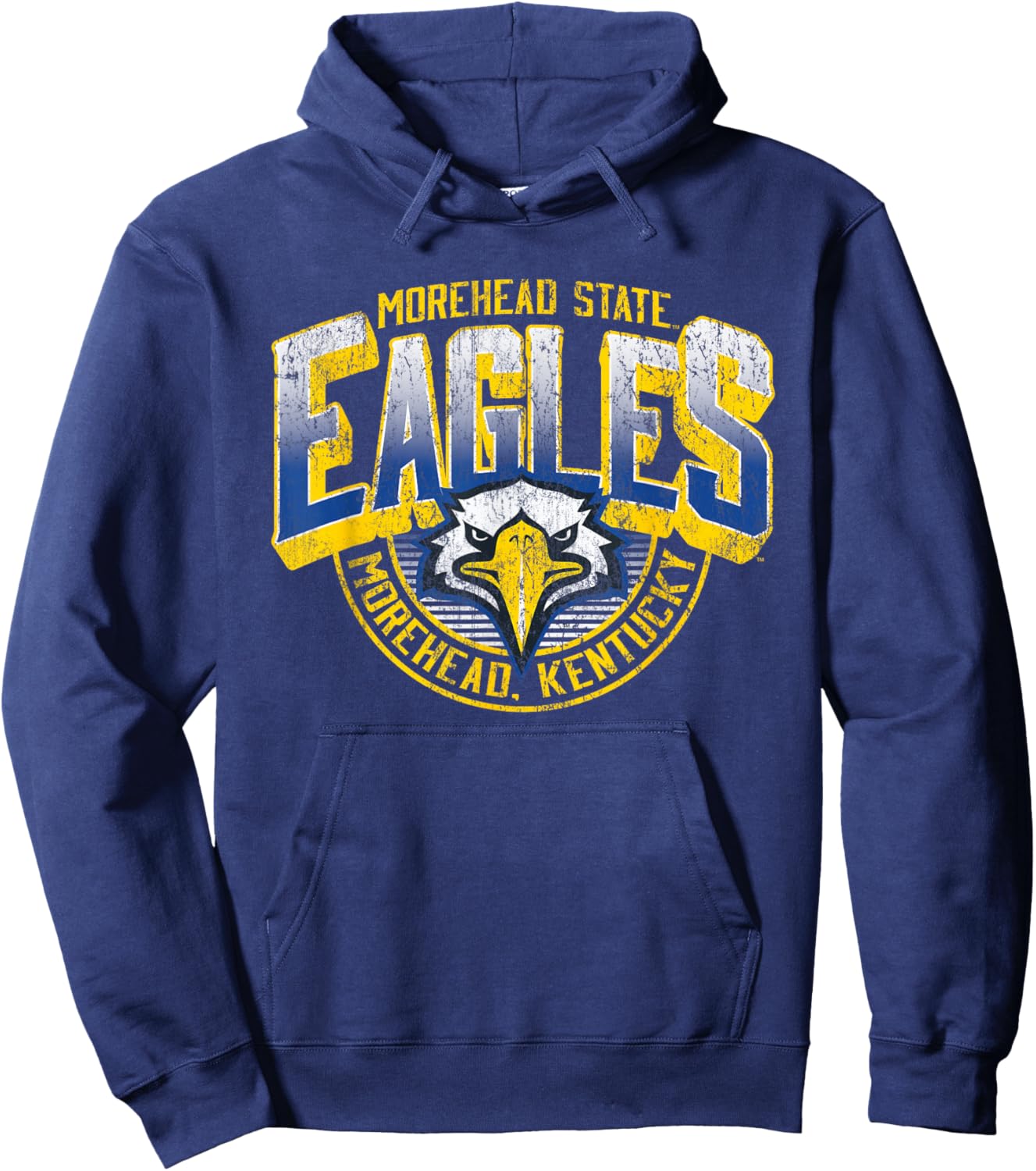 Morehead State Eagles Vintage Major Dark Heather Hoodie - Hoodie | Navy