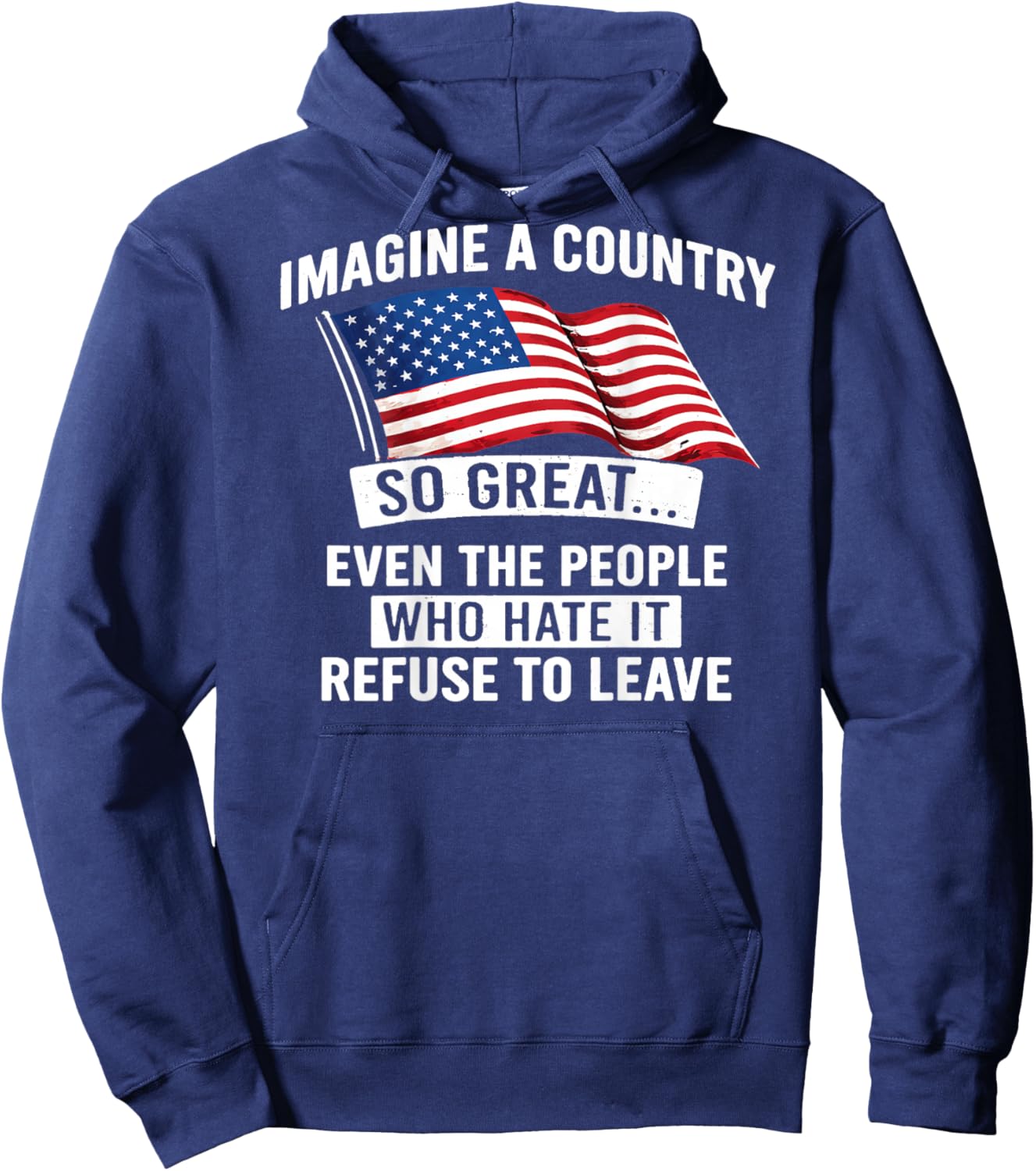 Imagine A Country So Great (Back only) Hoodie - Hoodie | Navy