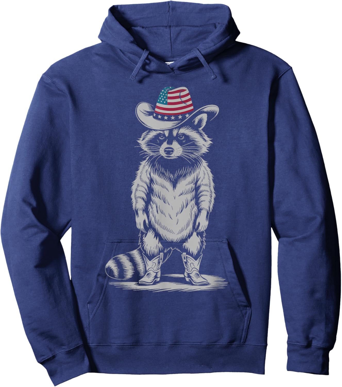 Vintage Racoon Trash Panda Cowboy Western Country Cowgirl Hoodie - Hoodie | Navy