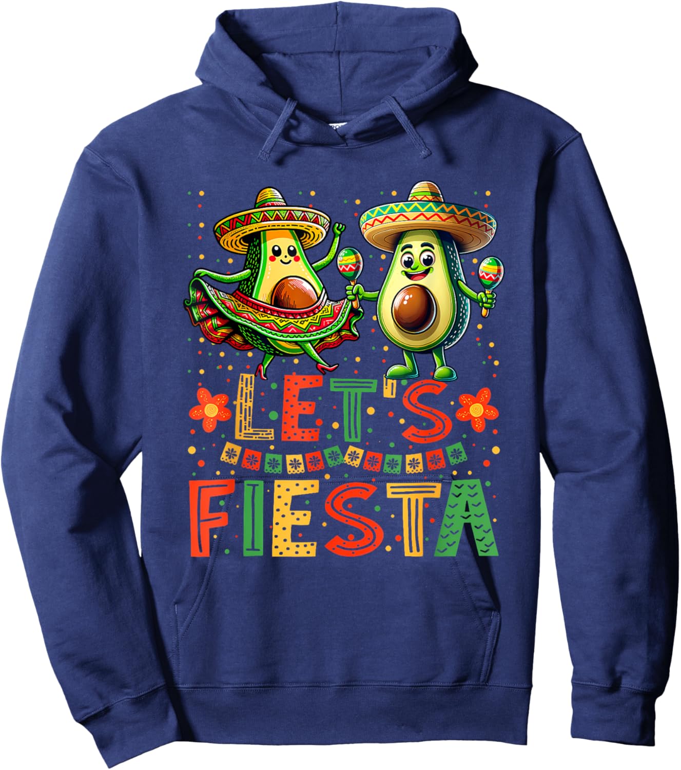 Lets Fiesta 5 Cinco De Mayo Men Boys Girls Mexican Hoodie - Hoodie | Navy