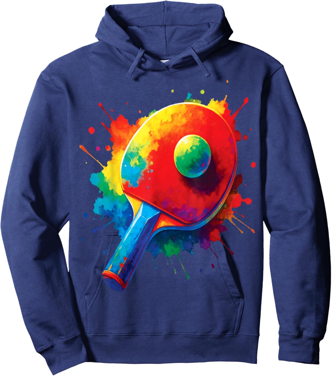 Table Tennis Art Splash - Design Sport Ping-Pong Hoodie - Hoodie | Navy
