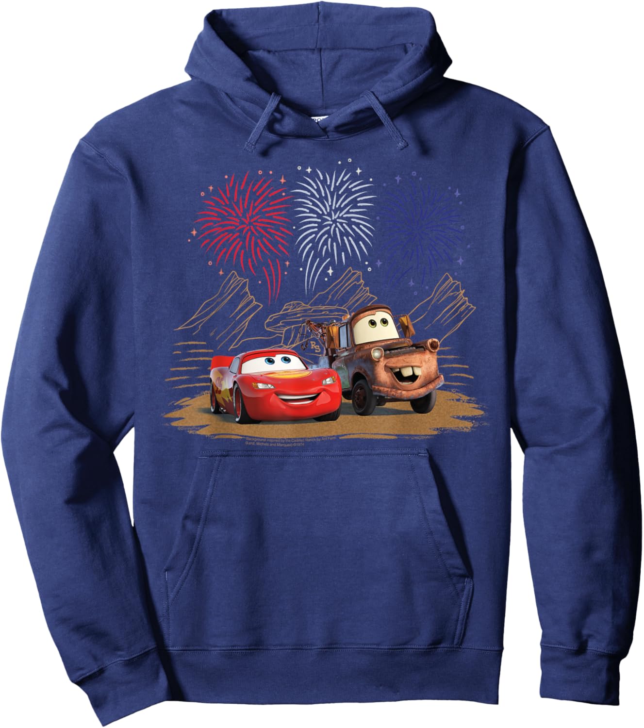 Disney & Pixar's Cars Lightning Mater 4th of July Fireworks Hoodie - Hoodie | Navy