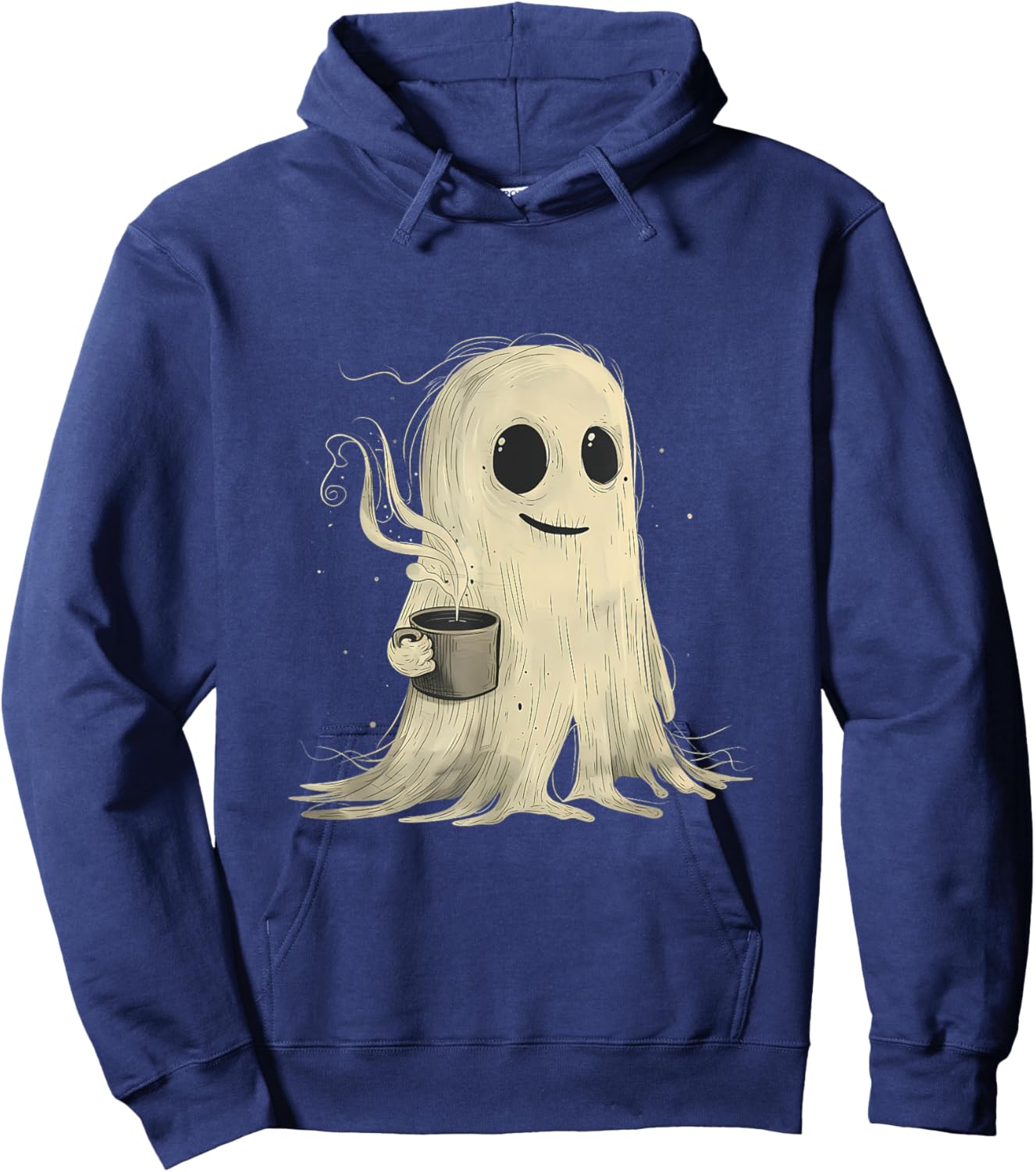 Spooky Ghost Costume Coffee Funny Halloween Costume Hoodie - Hoodie | Navy