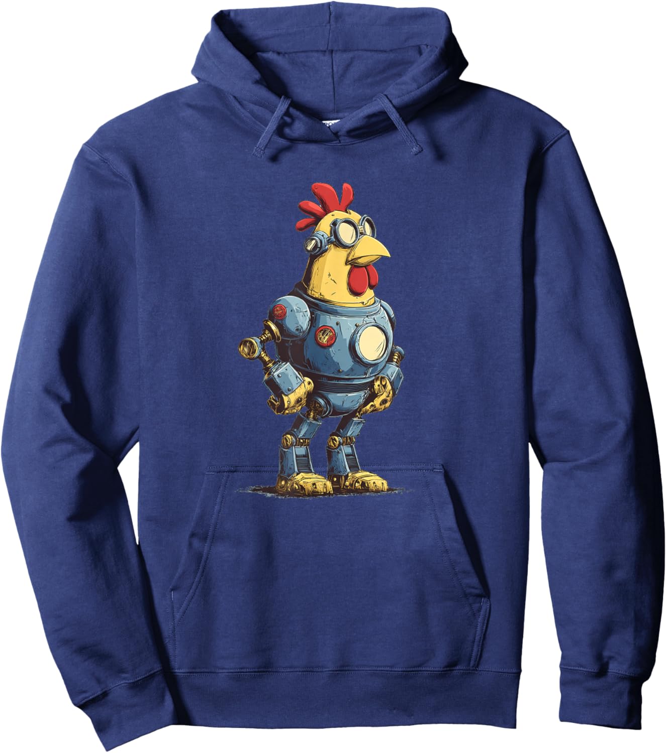 Awesome Chicken Robot for Future Animals Lovers Hoodie - Hoodie | Navy