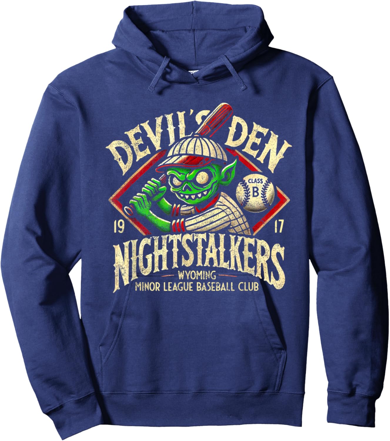 Halloween Devil's Den Nightstalkers Minor League Baseball Hoodie - Hoodie | Navy