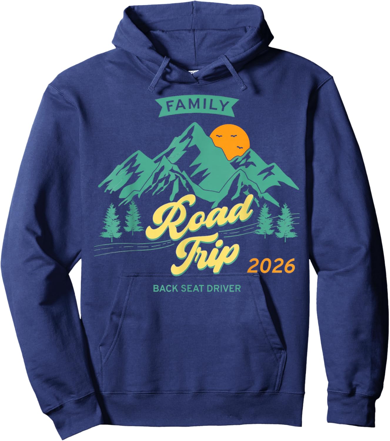 Fun Matching Family Road Trip 2026 - Siège arrière conducteur Hoodie - Hoodie | Navy