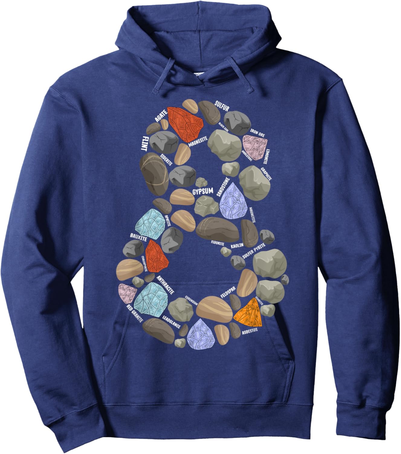 Geology Rocks 8 Years Old 8th Birthday Rock Collecting Hoodie - Hoodie | Navy