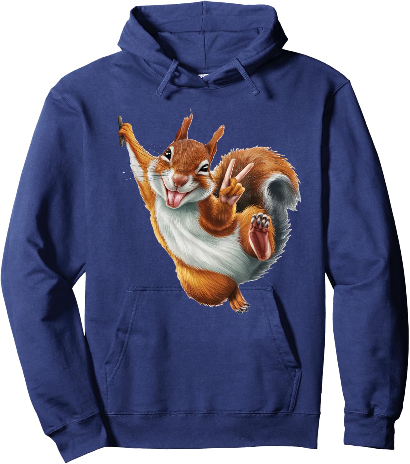 FUNNY SQUIRREL GIVING A PEACE SIGN. Makes me smile! SHAKA! Hoodie - Hoodie | Navy