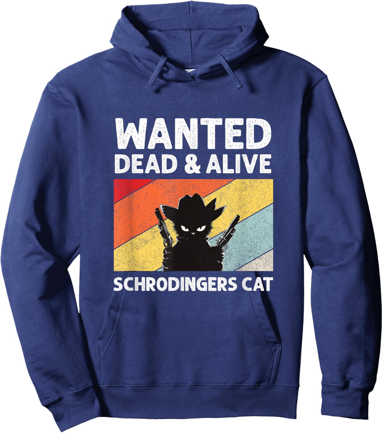 Quantum Mechanic Funny Clothing & Gifts Schrdinger's Cat Paradox Hoodie - Hoodie | Navy
