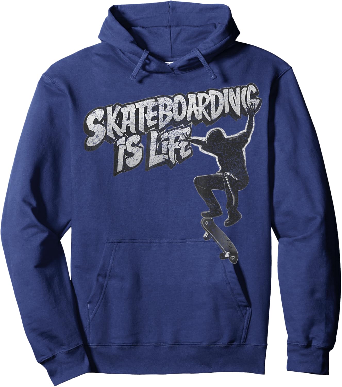Skateboard Tricks Skateboarding Is Life Graffiti Skateboard Hoodie - Hoodie | Navy