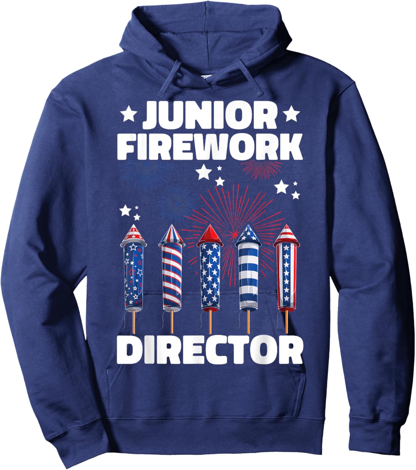 Junior Firework Director Kids American 4th Of July Hoodie - Hoodie | Navy