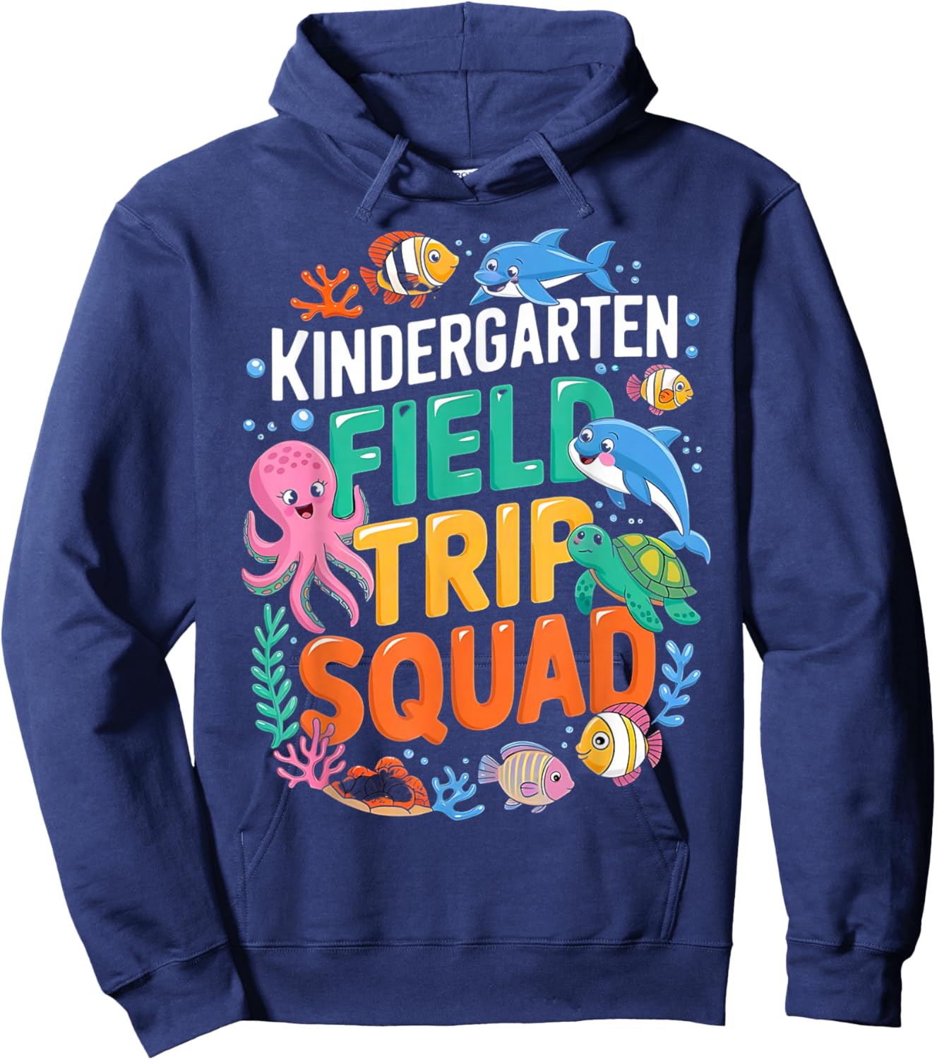 Sea Life Aquarium Underwater Field Trip Squad Kindergarten Hoodie - Hoodie | Navy