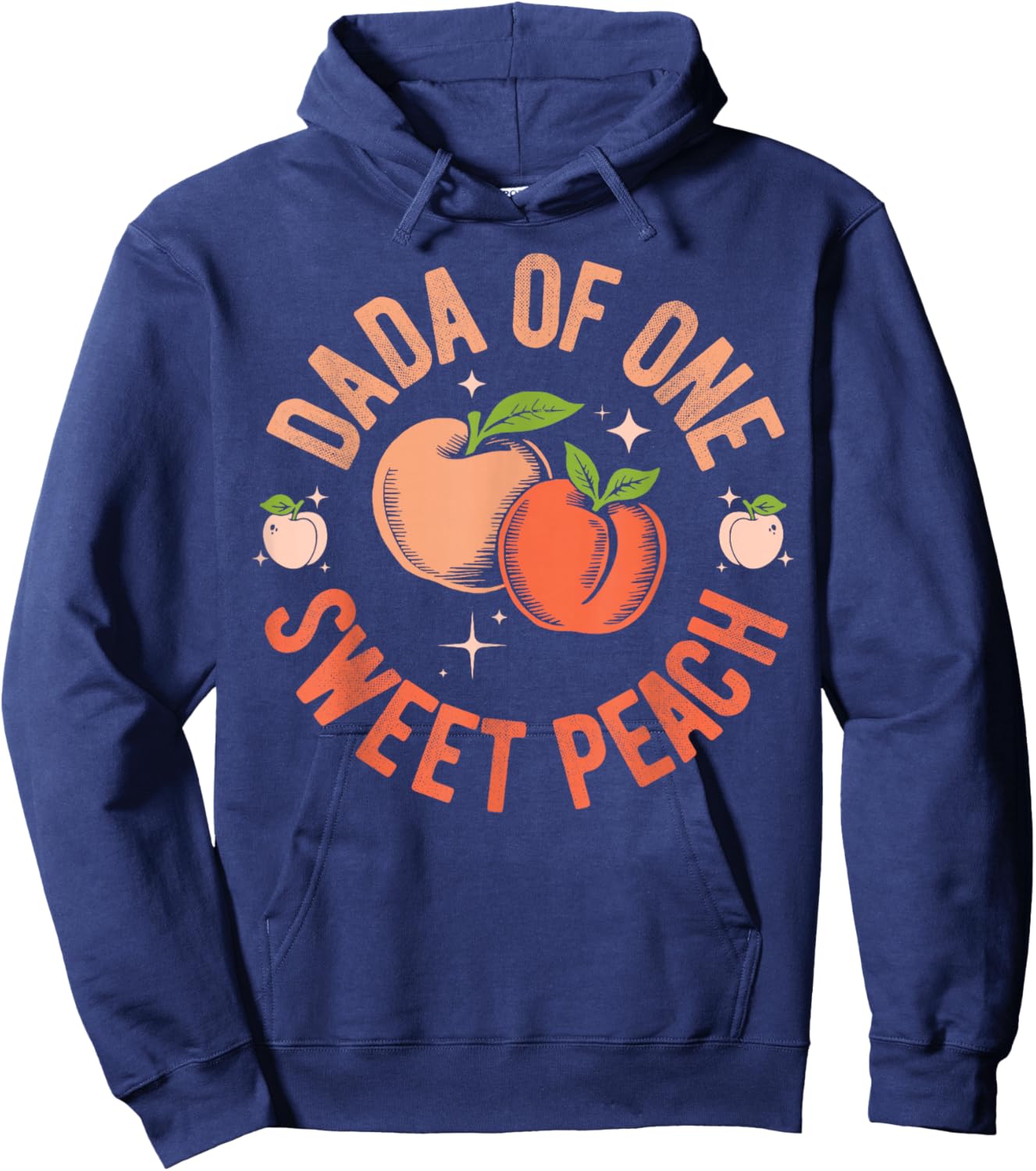 Dada Dad First Birthday One Sweet Peach Bday Family Matching Hoodie - Hoodie | Navy