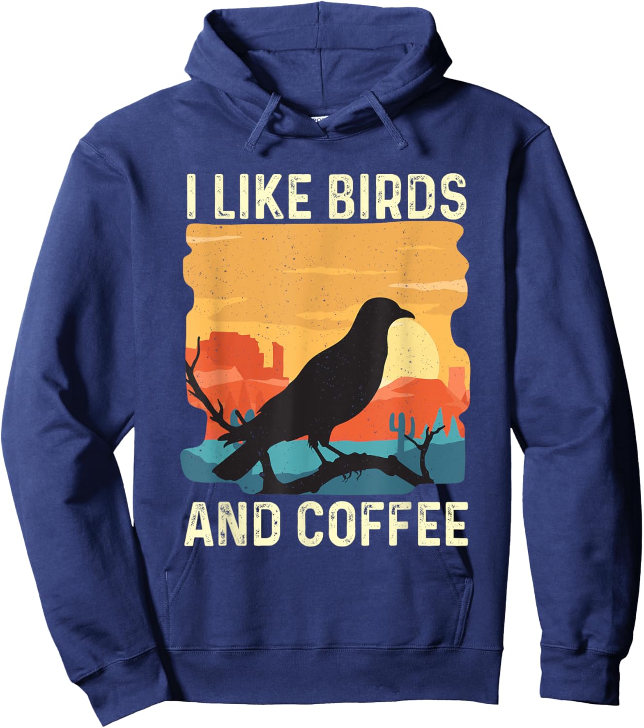 I Like Birds And Coffee - Birding Bird Watching Bird Watcher Hoodie - Hoodie | Navy