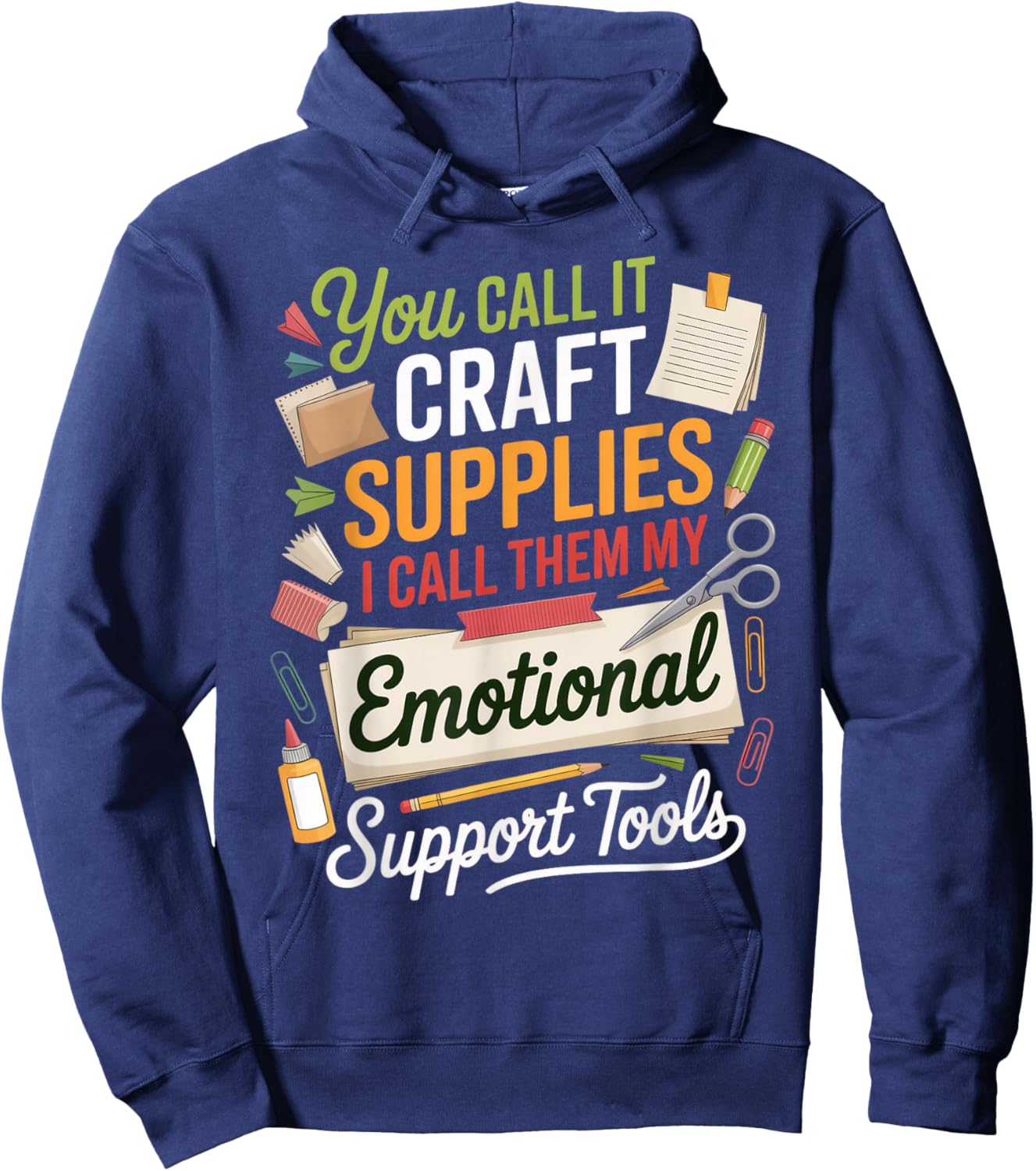 Craft Supplies Embellished Craft Hobby Crafter Scrapbooking Hoodie - Hoodie | Navy
