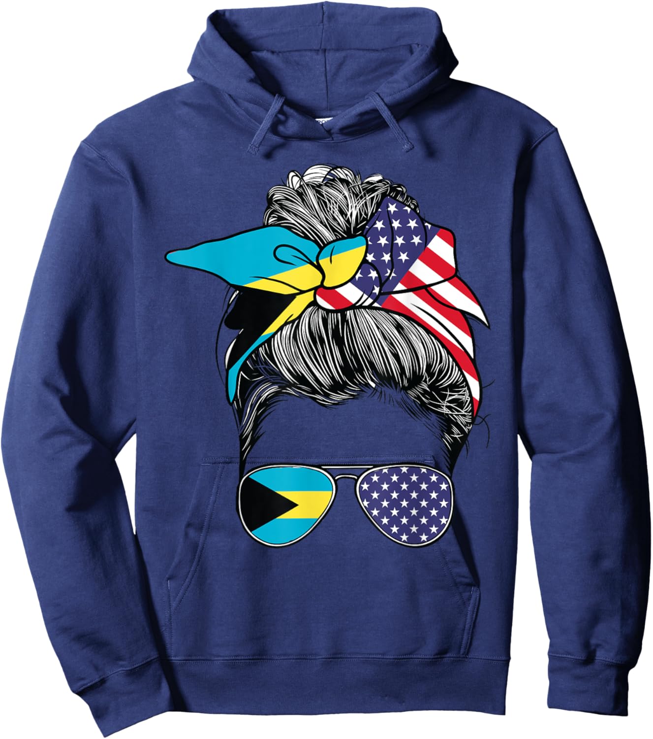 Bahamas Women Bahamian Flag American Heritage USA Bahamas Hoodie - Hoodie | Navy