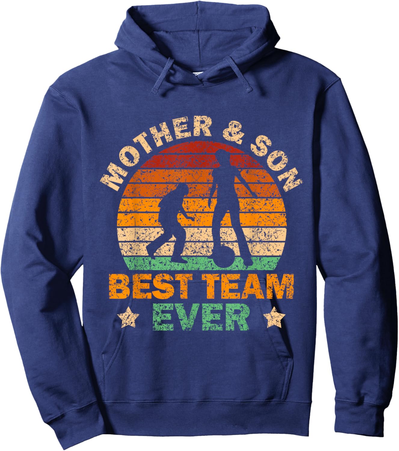Mother & Son Best Team Ever Sons Matching Mom Mother Son Hoodie - Hoodie | Navy