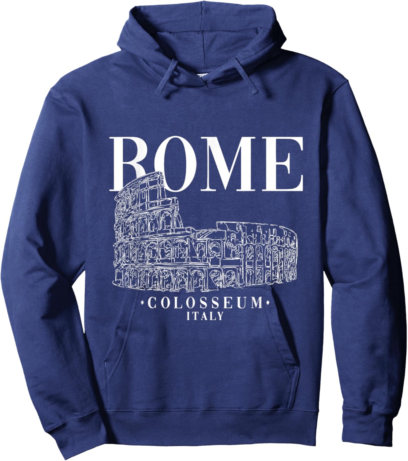Roma Ancient Colosseum Hand Drawing Sketch Rome Italy Hoodie - Hoodie | Navy