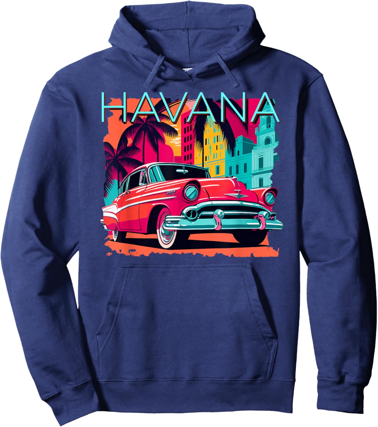 Havana Miami Spanish Cuban Flag Habana Vieja Retro Cuba Hoodie - Hoodie | Navy