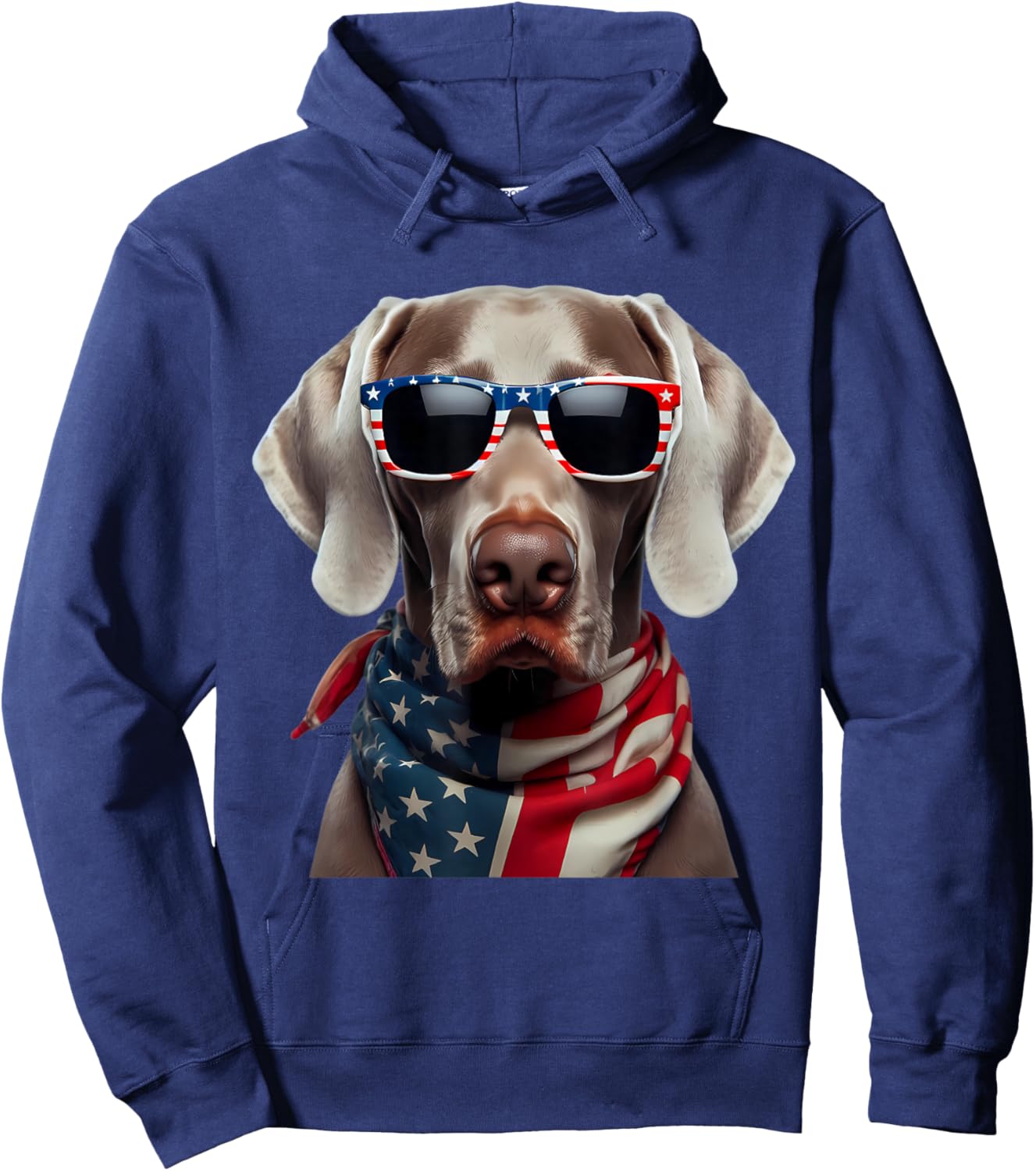 American Weimaraner Dog 4th Of July Incependence Day Owner Hoodie - Hoodie | Navy