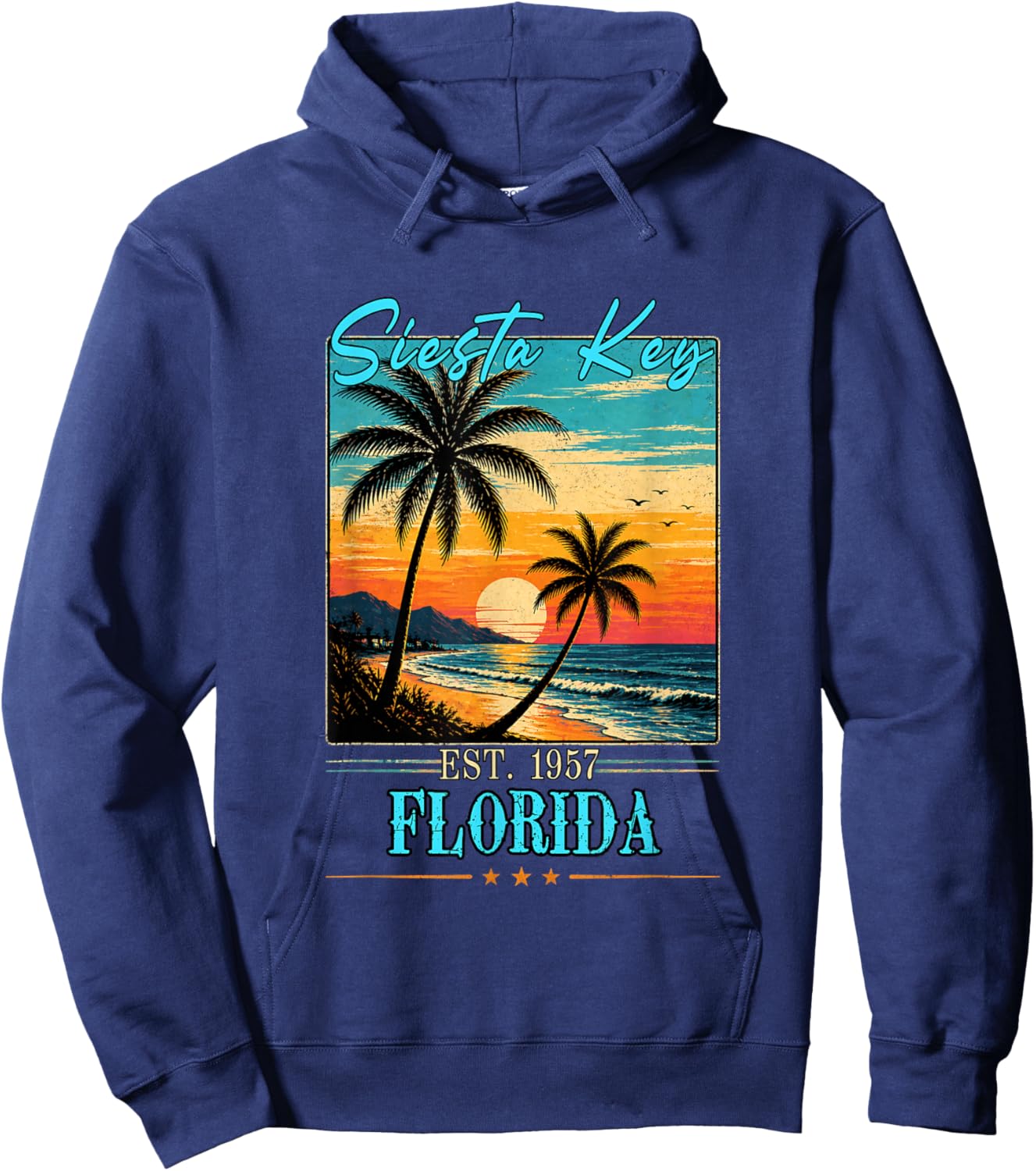 Siesta Key Florida Sunset Beach Summer 2026 Hoodie - Hoodie | Navy