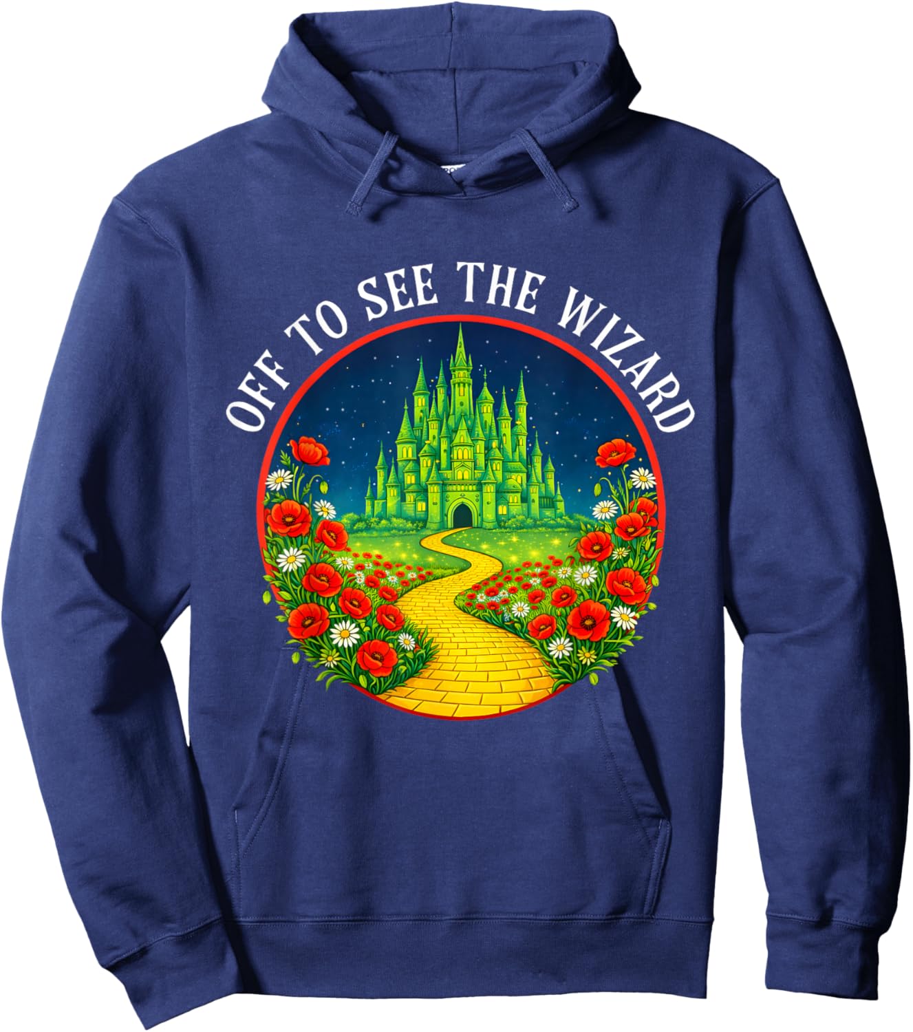 Wicked Off to See Wizard Yellow Brick Road Men Women Kids Hoodie - Hoodie | Navy
