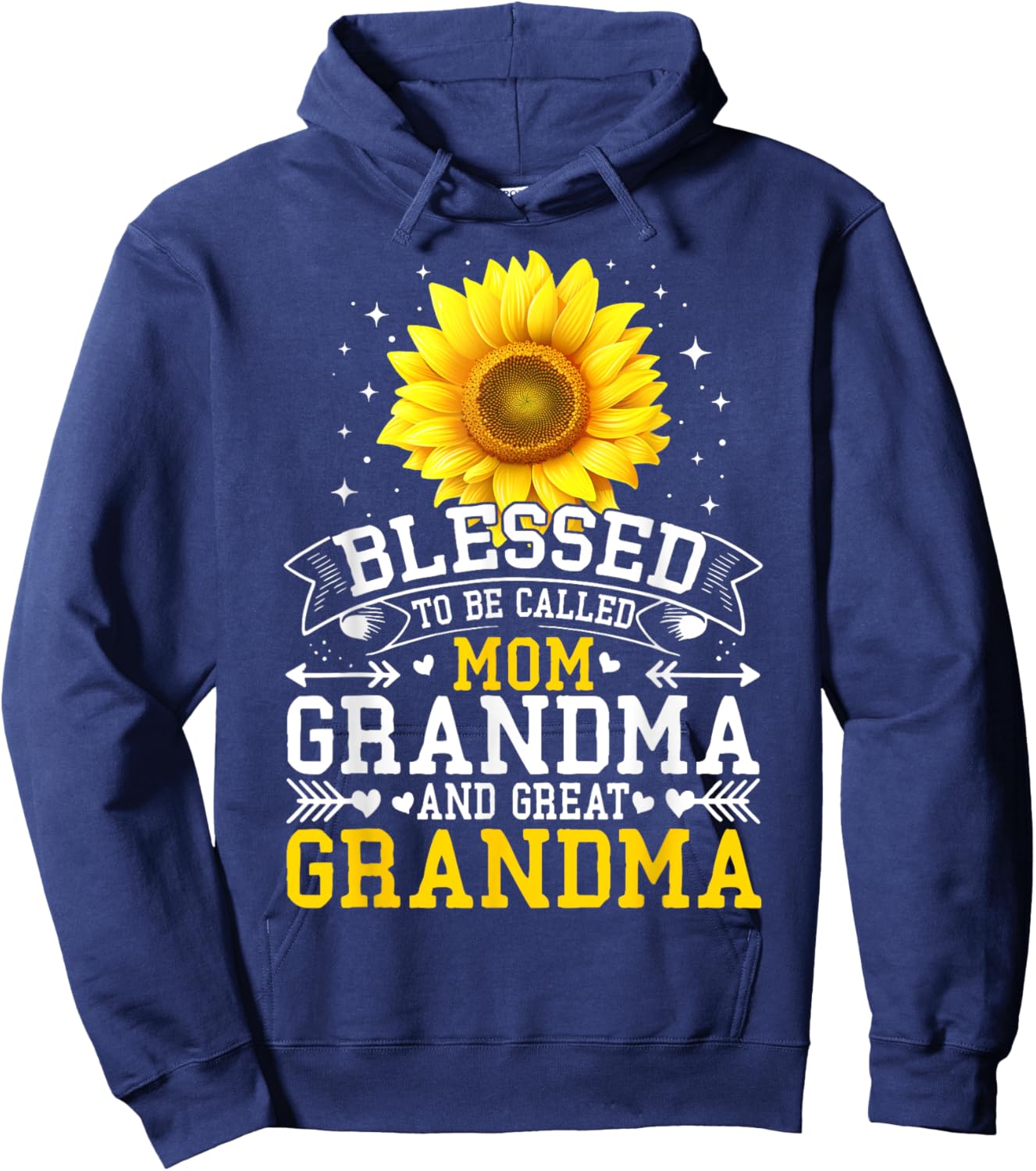 Blessed To Be Called Mom And Great Grandma Mother's Day Hoodie - Hoodie | Navy