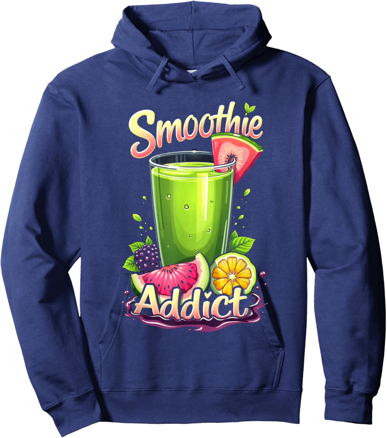 Smoothie Addict Health Drink Vegan Life Hoodie - Hoodie | Navy