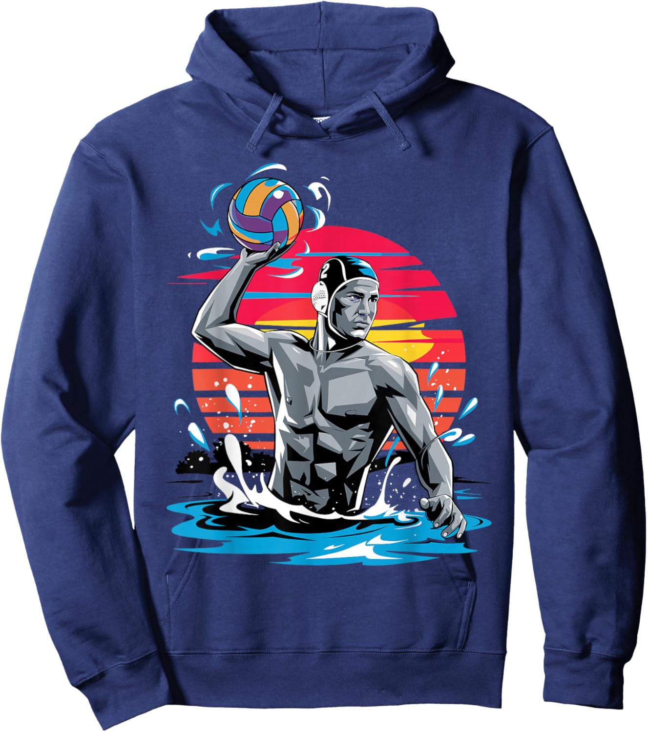 Water Polo Art Women Waterpolo Player Water Polo Hoodie - Hoodie | Navy