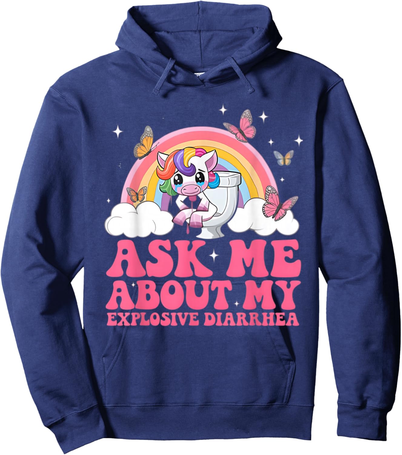 Funny Inappropriate Embarrassing Gag Meme Adult Humor Women Hoodie - Hoodie | Navy