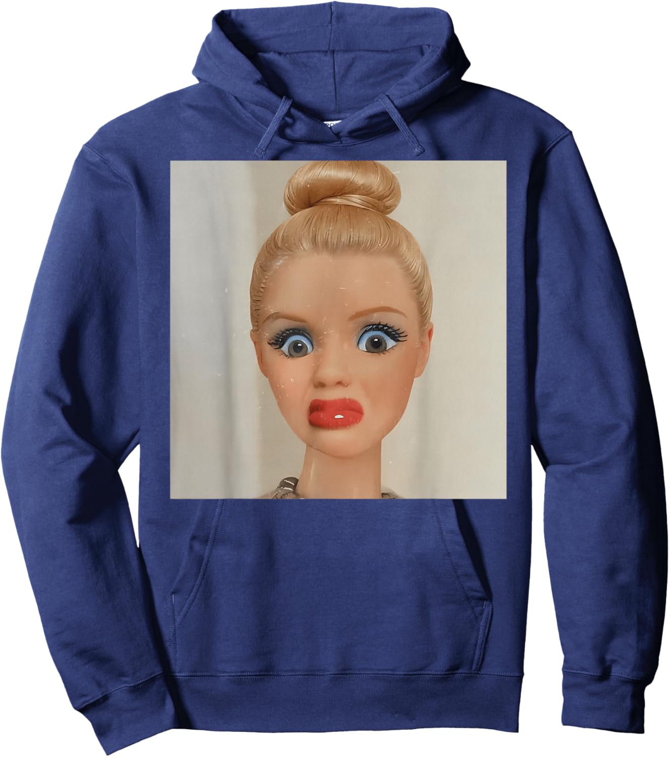 Disgusted Face Meme Doll Babe X Only Baby Love Date Fans Hoodie - Hoodie | Navy