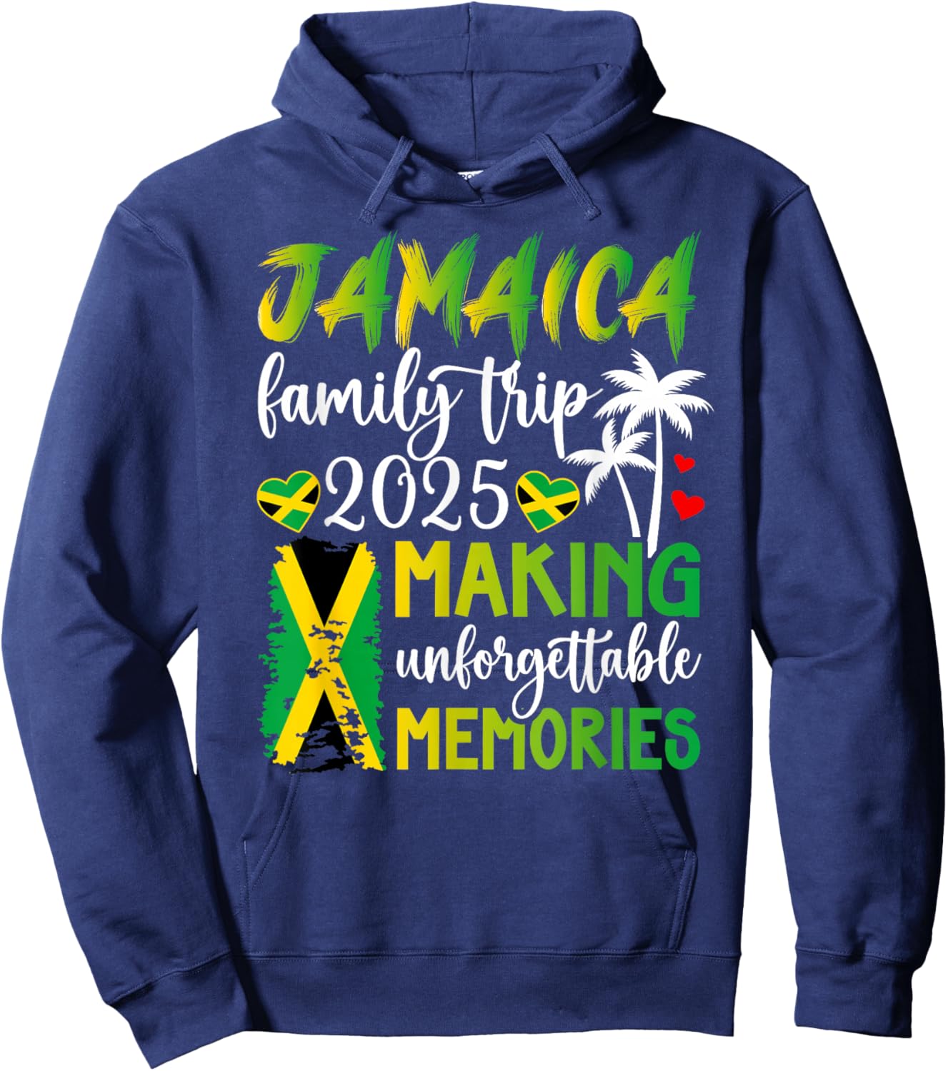 Jamaica Family Trip 2025 Making Memories Jamaica Vacation Hoodie - Hoodie | Navy