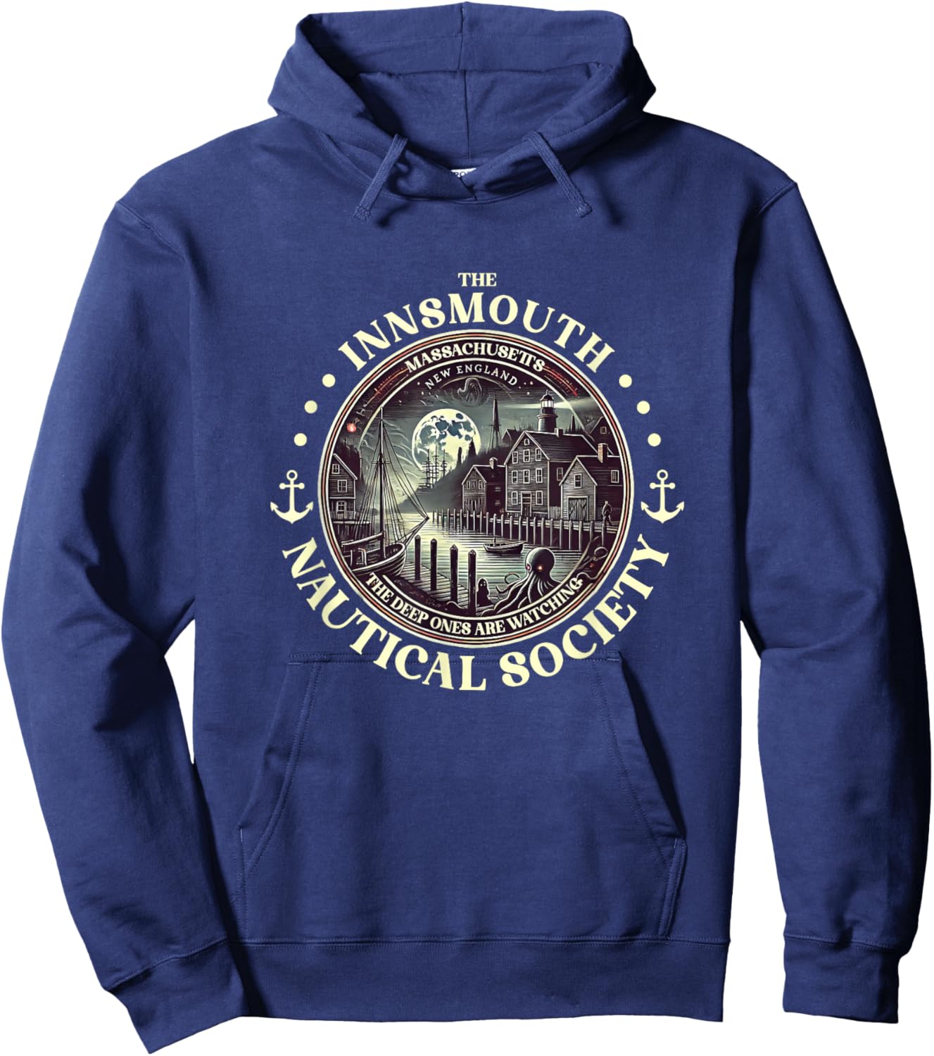 Shadow Over Innsmouth Lovecraftscher Cthulhu Mythos Hoodie - Hoodie | Navy