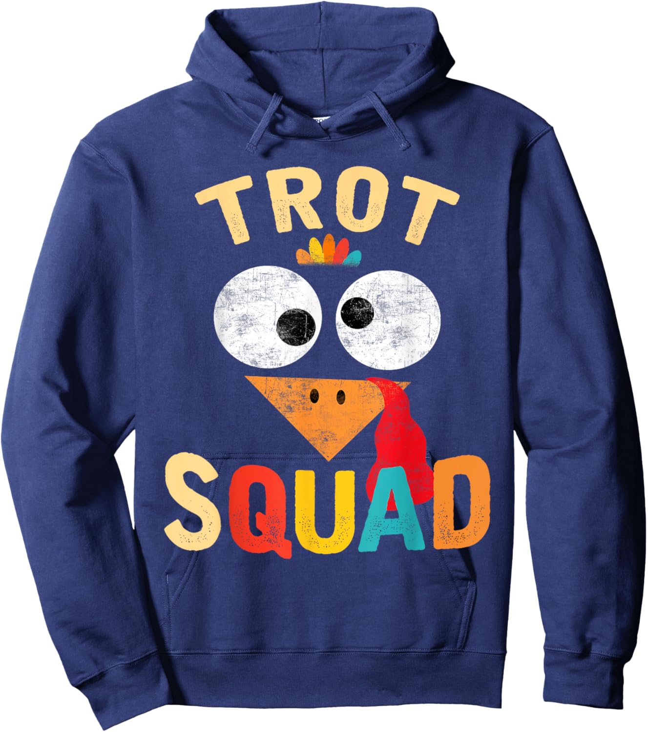 Thanksgiving Turkey Trot Squad 2025 Trot Race Women Men Kids Hoodie - Hoodie | Navy
