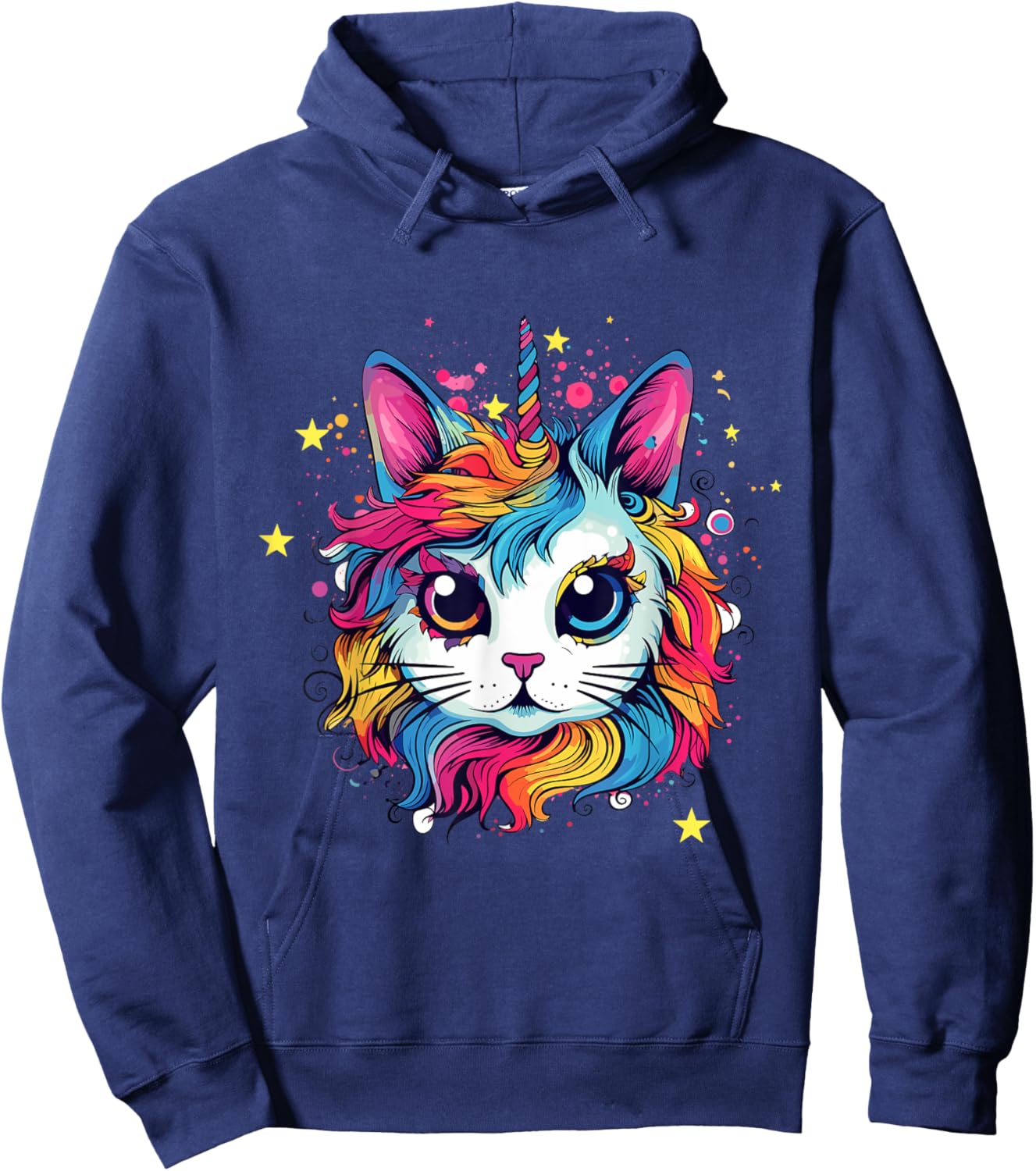 Cute, Adorable And Might Contain Cat by DankSpace Catcorn Kittycorn Unicat Unikitten Cat Kitty Kitten Unicorn Hoodie - Hoodie | Navy