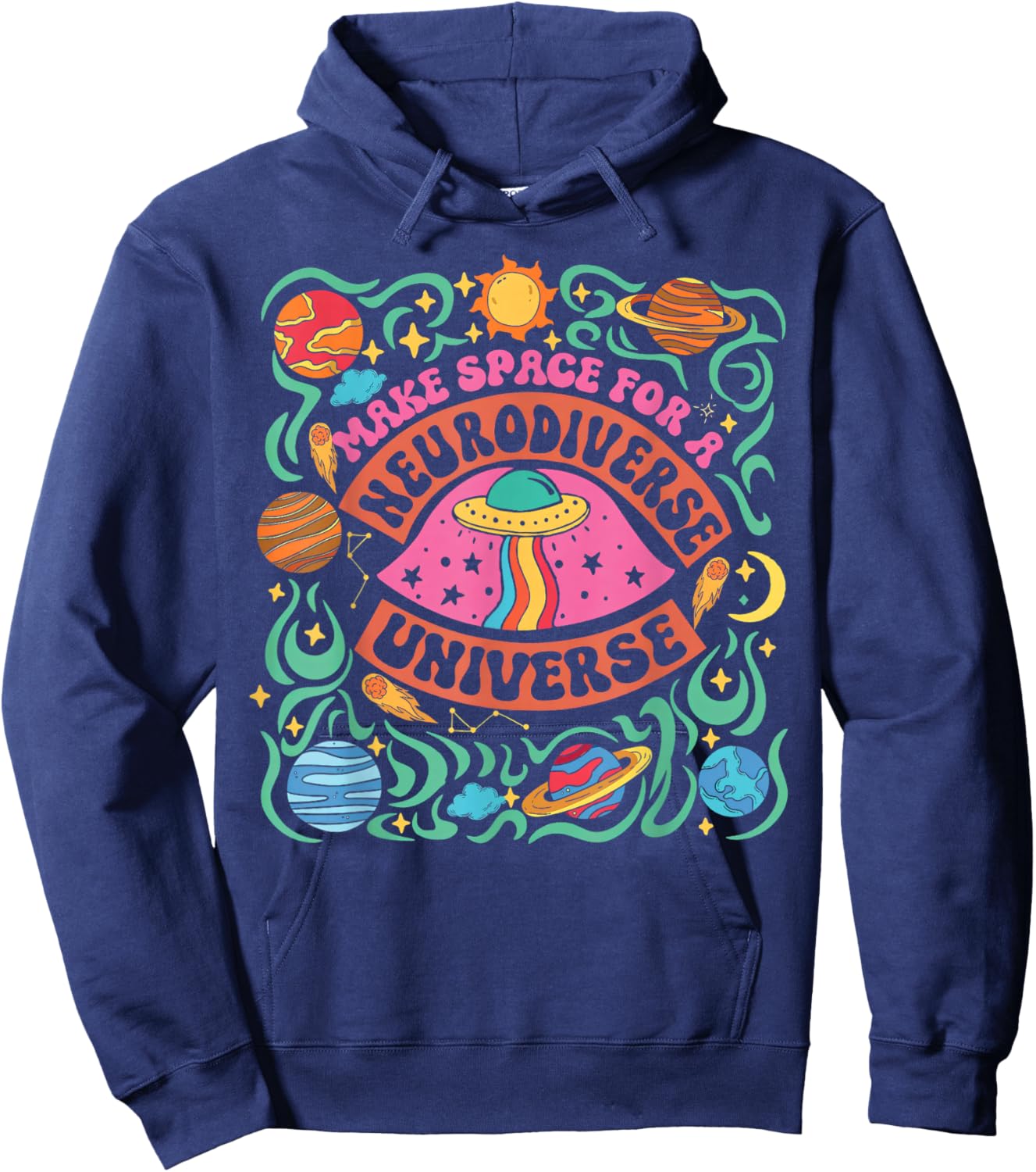 Neurodiverse Universe Special Education Teacher Autism Hoodie - Hoodie | Navy