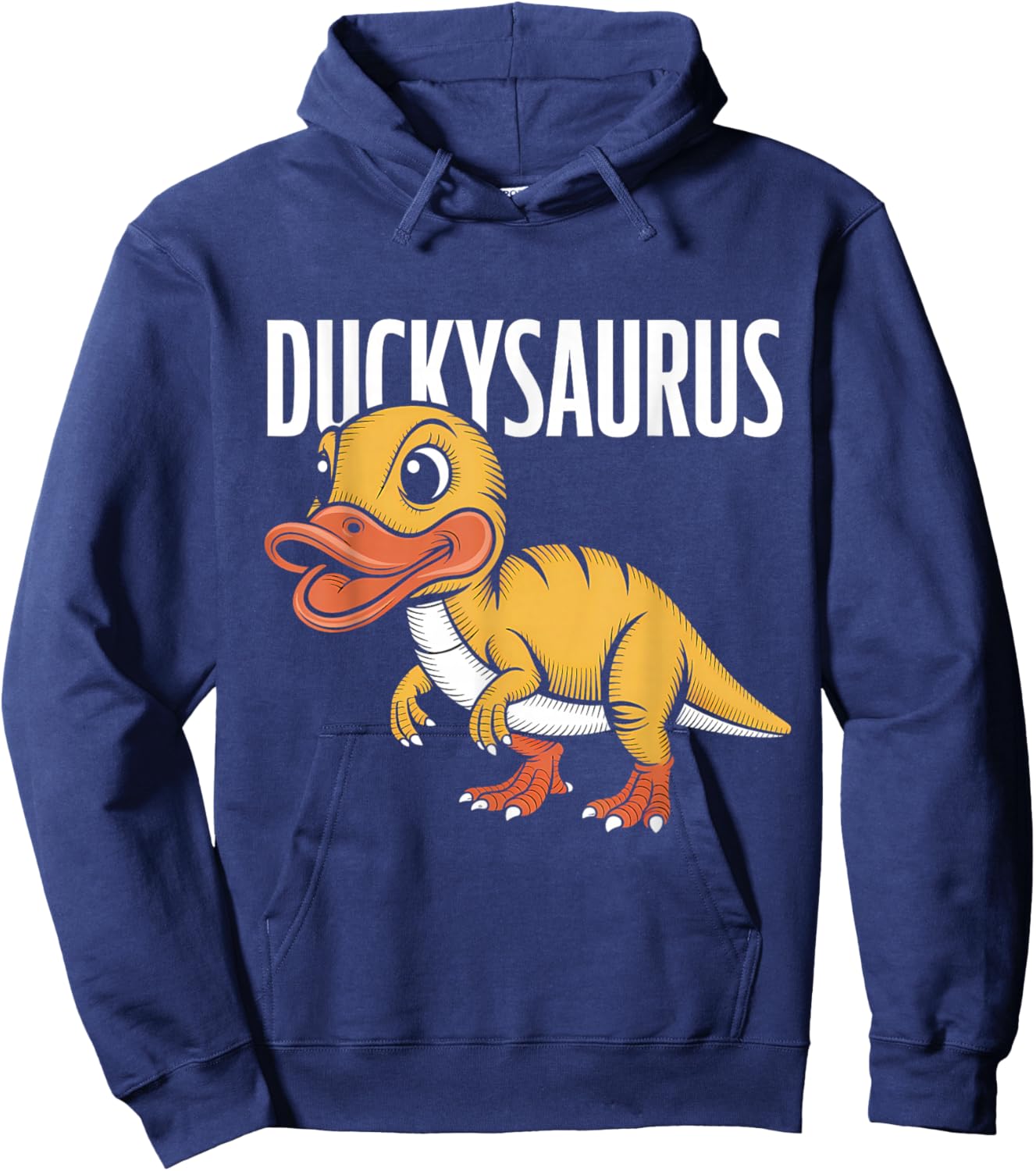 Rubber Duck Dinosaur Duck Dino T-Rex Funny Rubber Duck Hoodie - Hoodie | Navy