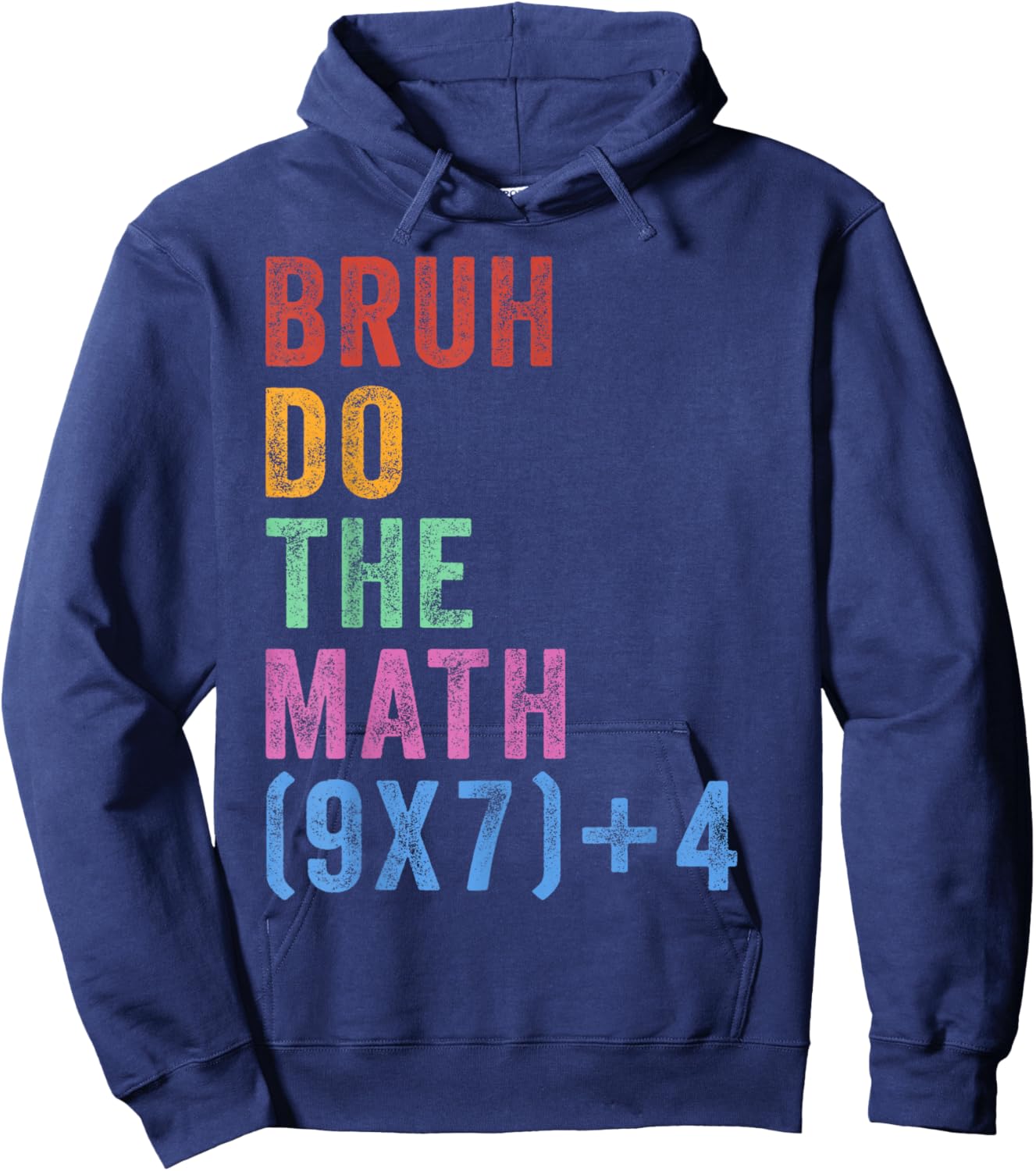 Bruh Do The Math 67 Meme Funny Six Seven Men Teachers Kids Hoodie - Hoodie | Navy
