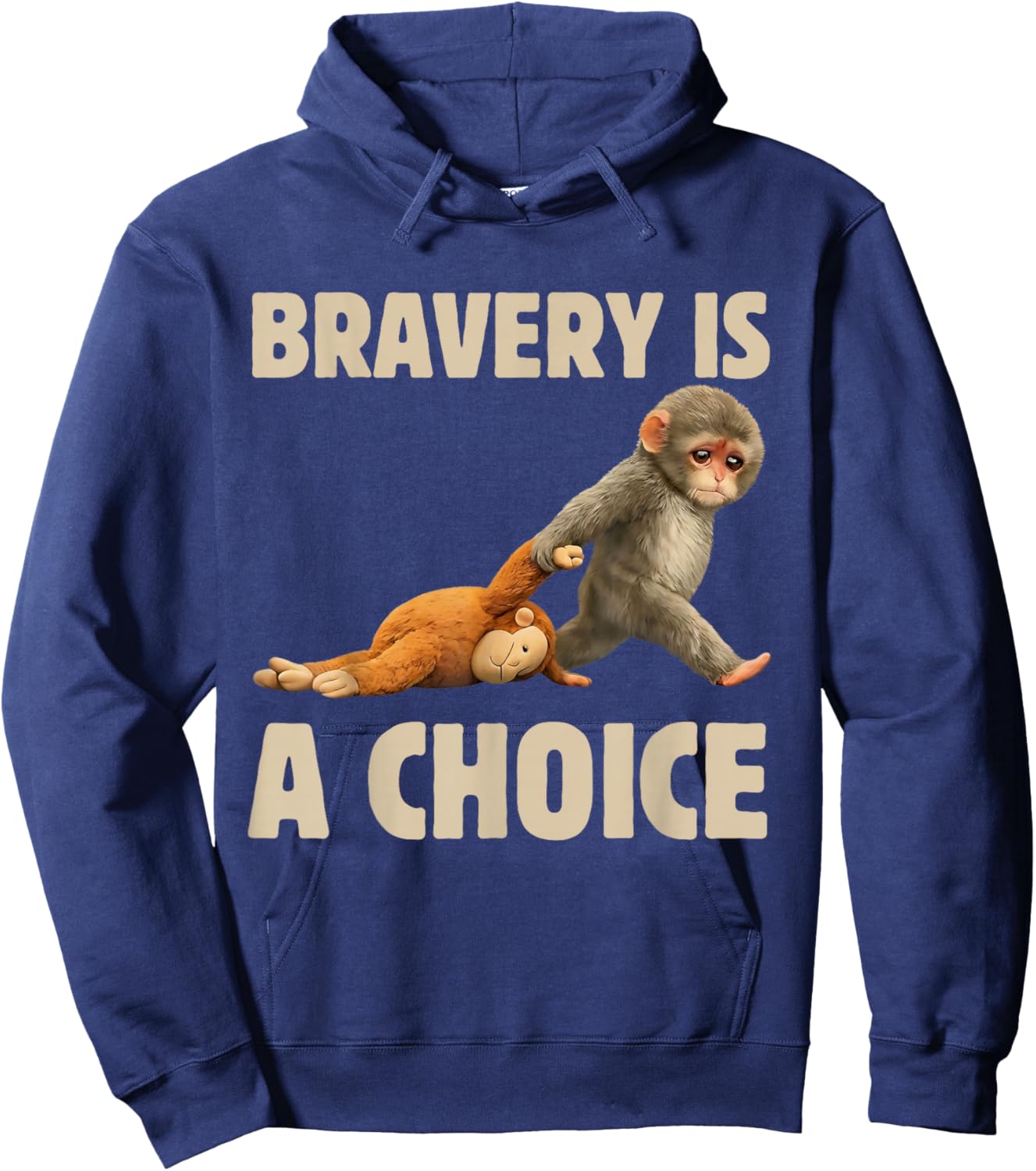 Bravery is a Choice Punch Monkey Hoodie - Hoodie | Navy