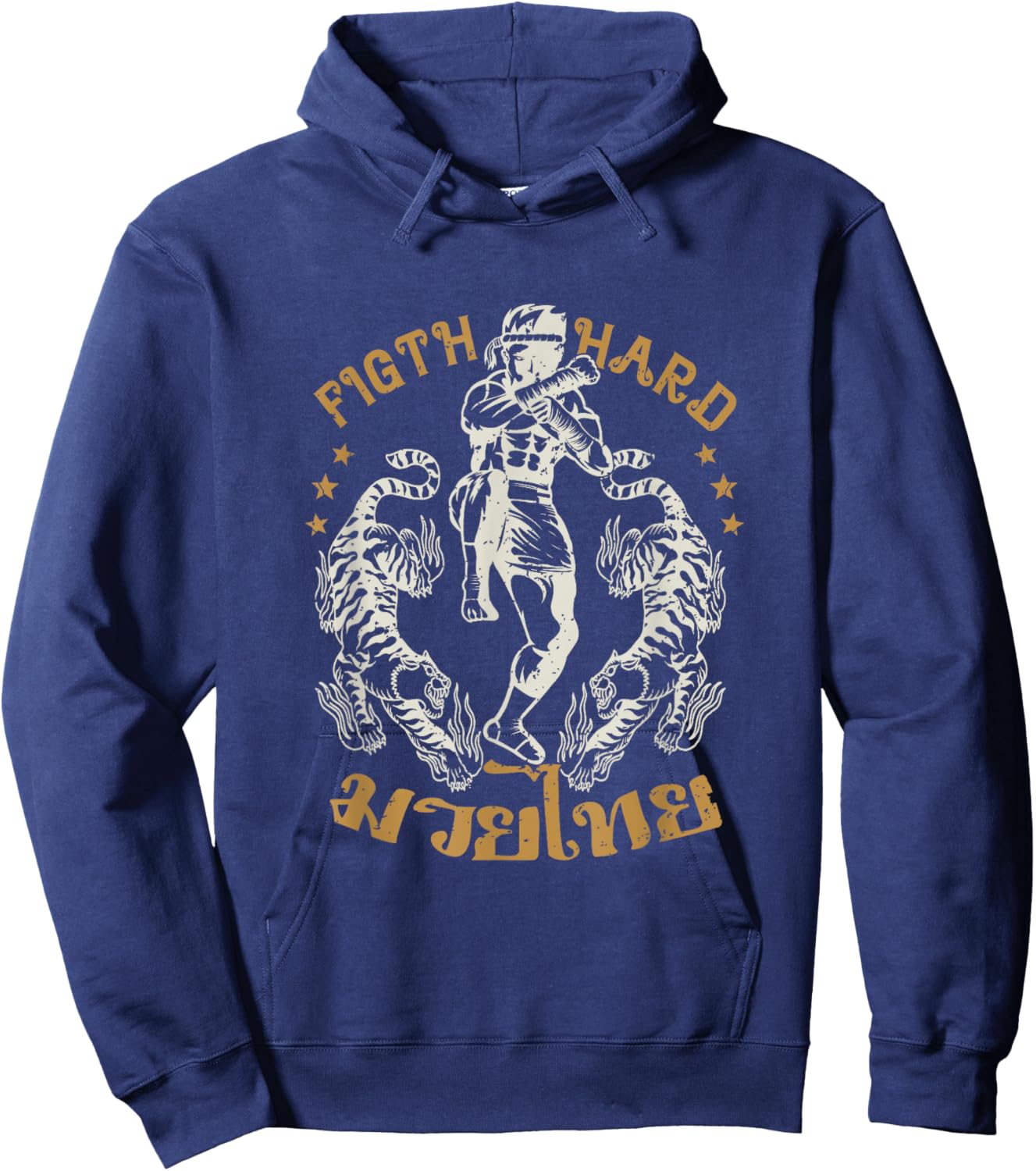 Muay Thai Sport Fight Hard Traditional Fighter Muay Thai Hoodie - Hoodie | Navy