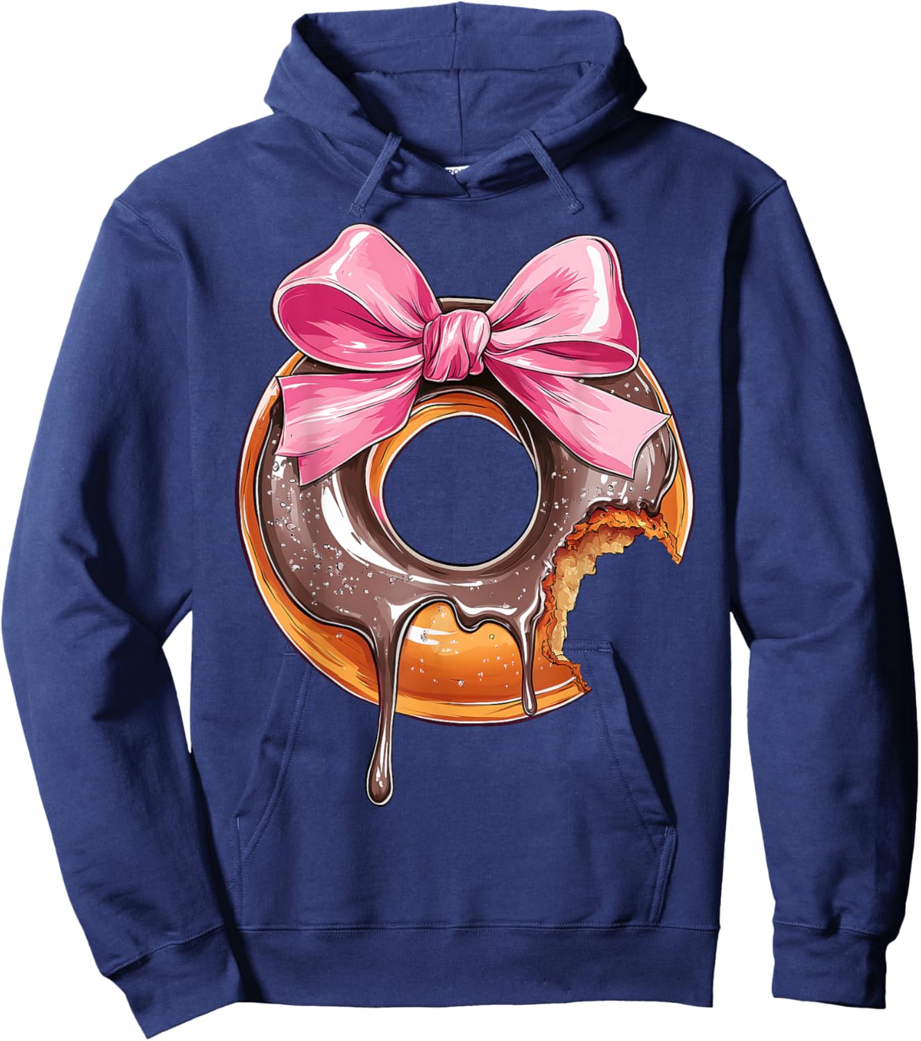 Coquette Bow Donuts Doughnut Sprinkles Girl Mom Mother's Day Hoodie - Hoodie | Navy