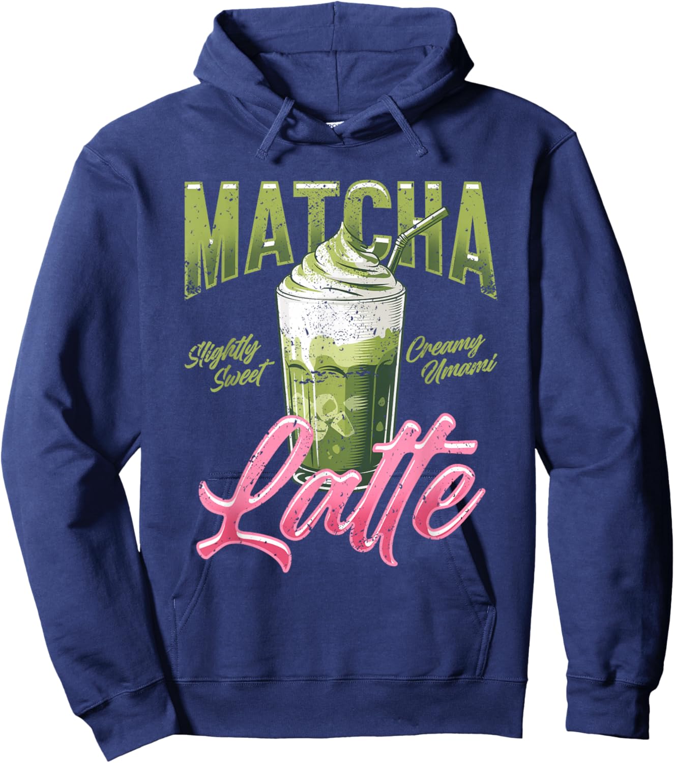 Cremiges Umami Matcha Latte Iced Green Tea Drink Hoodie - Hoodie | Navy