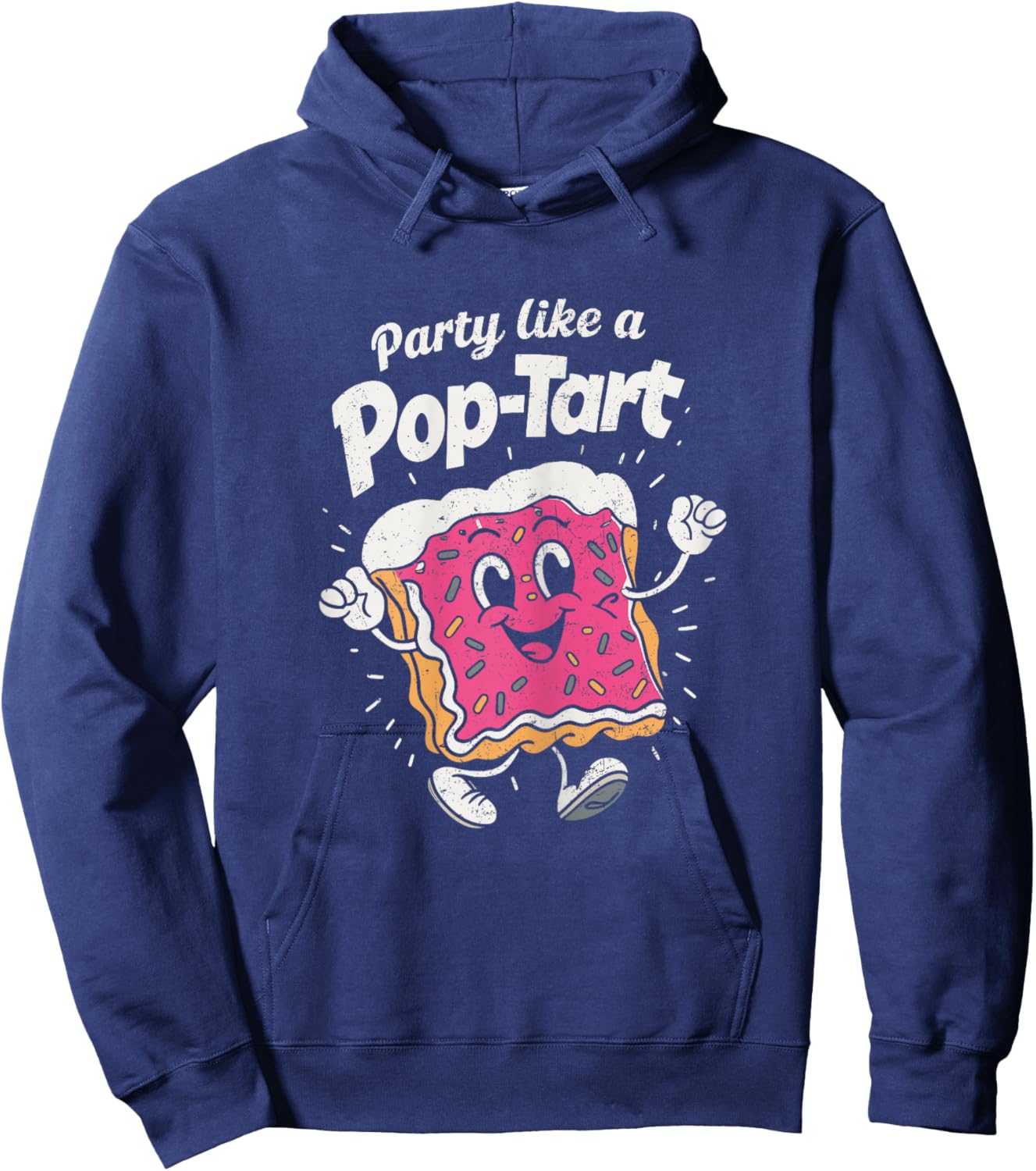 Party Like A Pop-Tart Funny Poptart Kawaii Distressed Hoodie - Hoodie | Navy