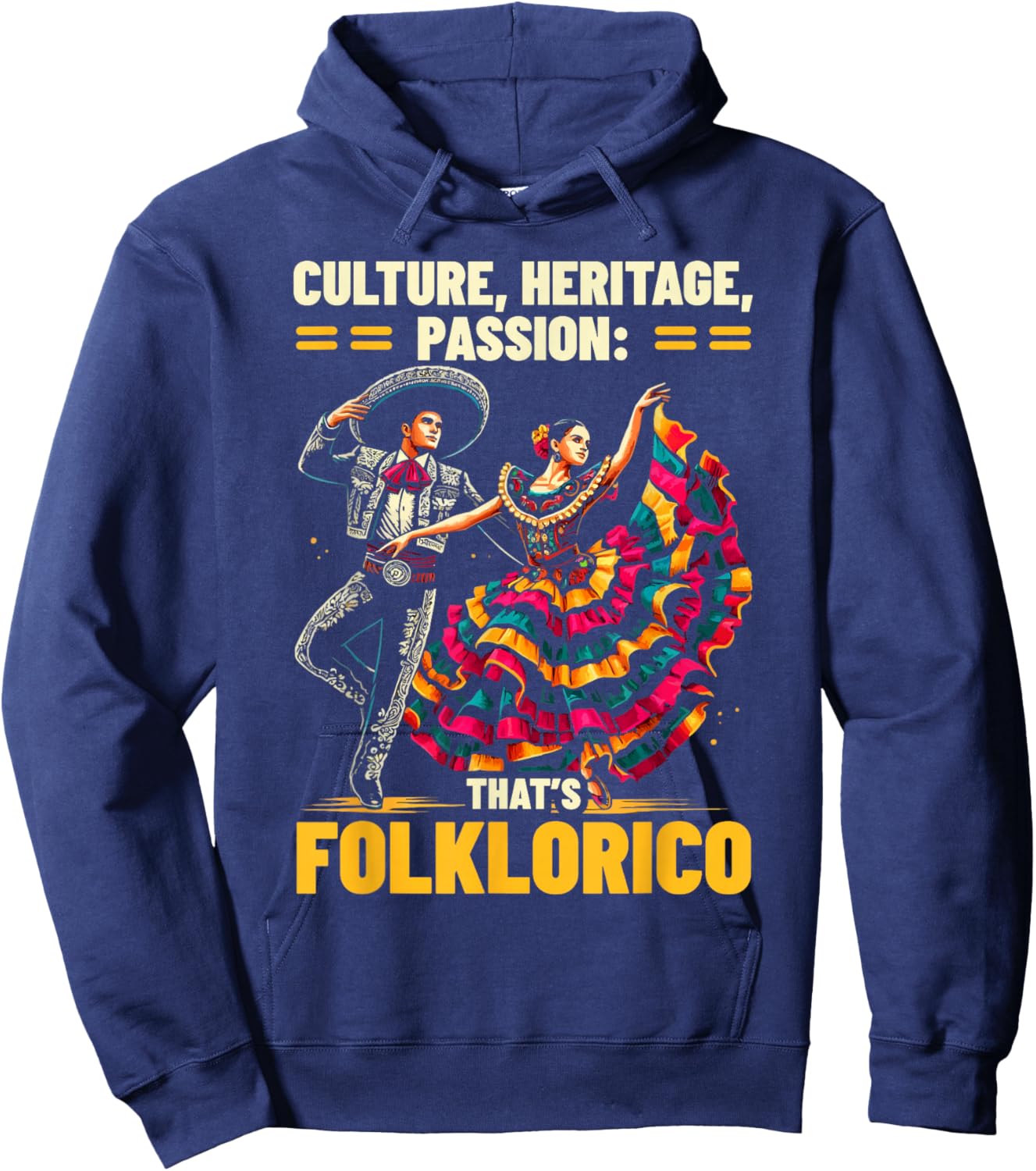 Ballet Folklorico Dancer Mexico Traditional Mexican Dance Hoodie - Hoodie | Navy