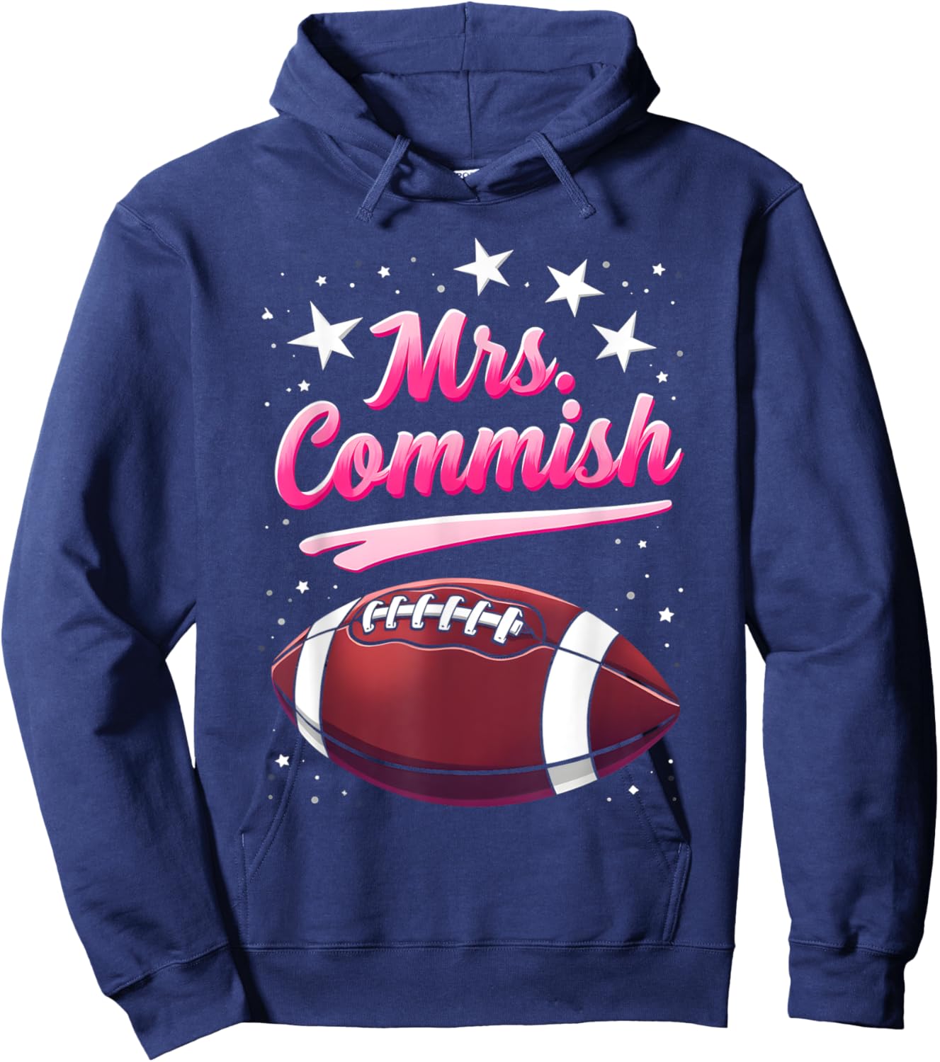 Mrs Commish Fantasy Football Commissioner Fantasy Football Hoodie - Hoodie | Navy
