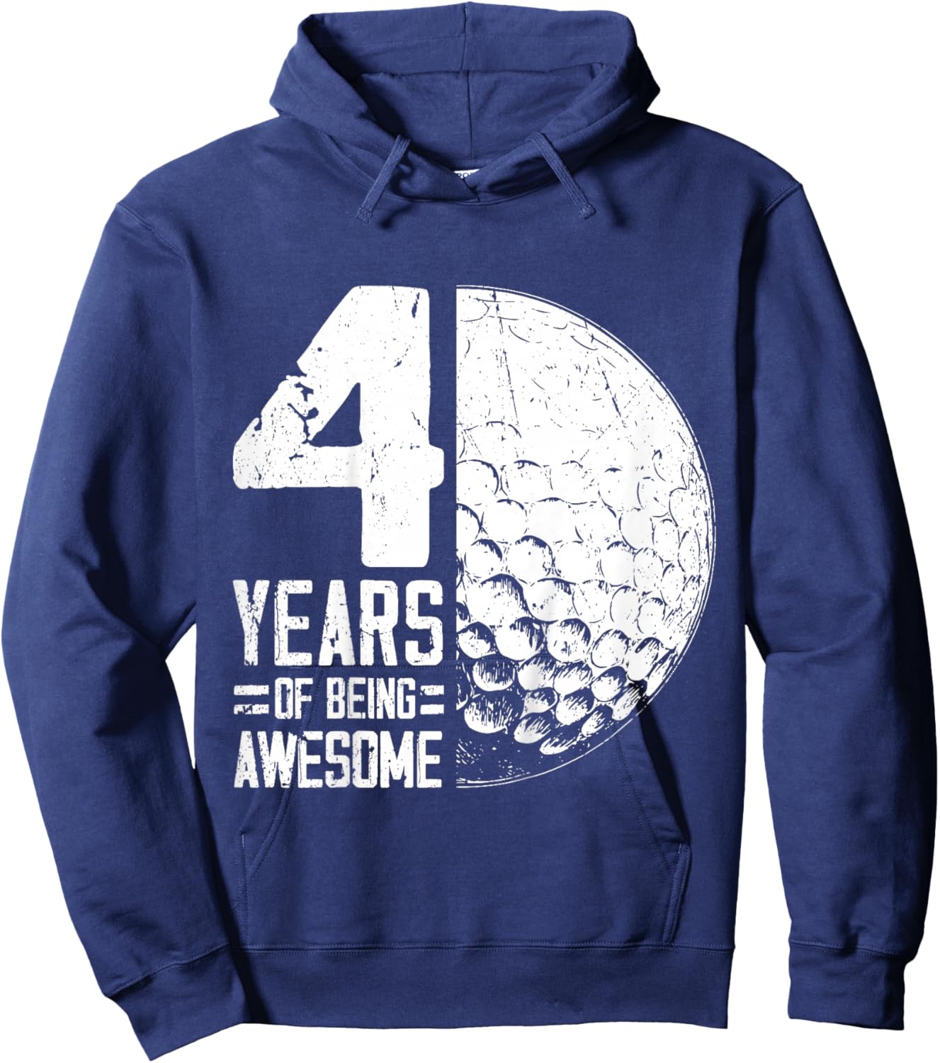4th Birthday Boys Golf Player Golf 4 Years Old Hoodie - Hoodie | Navy