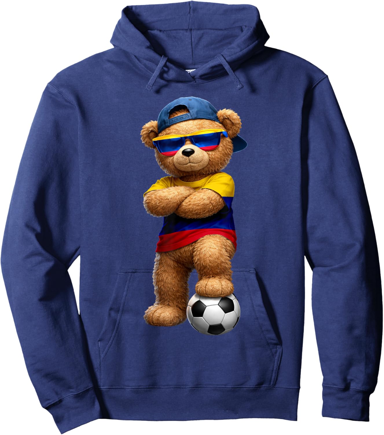 Colombian Flag Teddy Player Sports Outfit for Colombia Hoodie - Hoodie | Navy